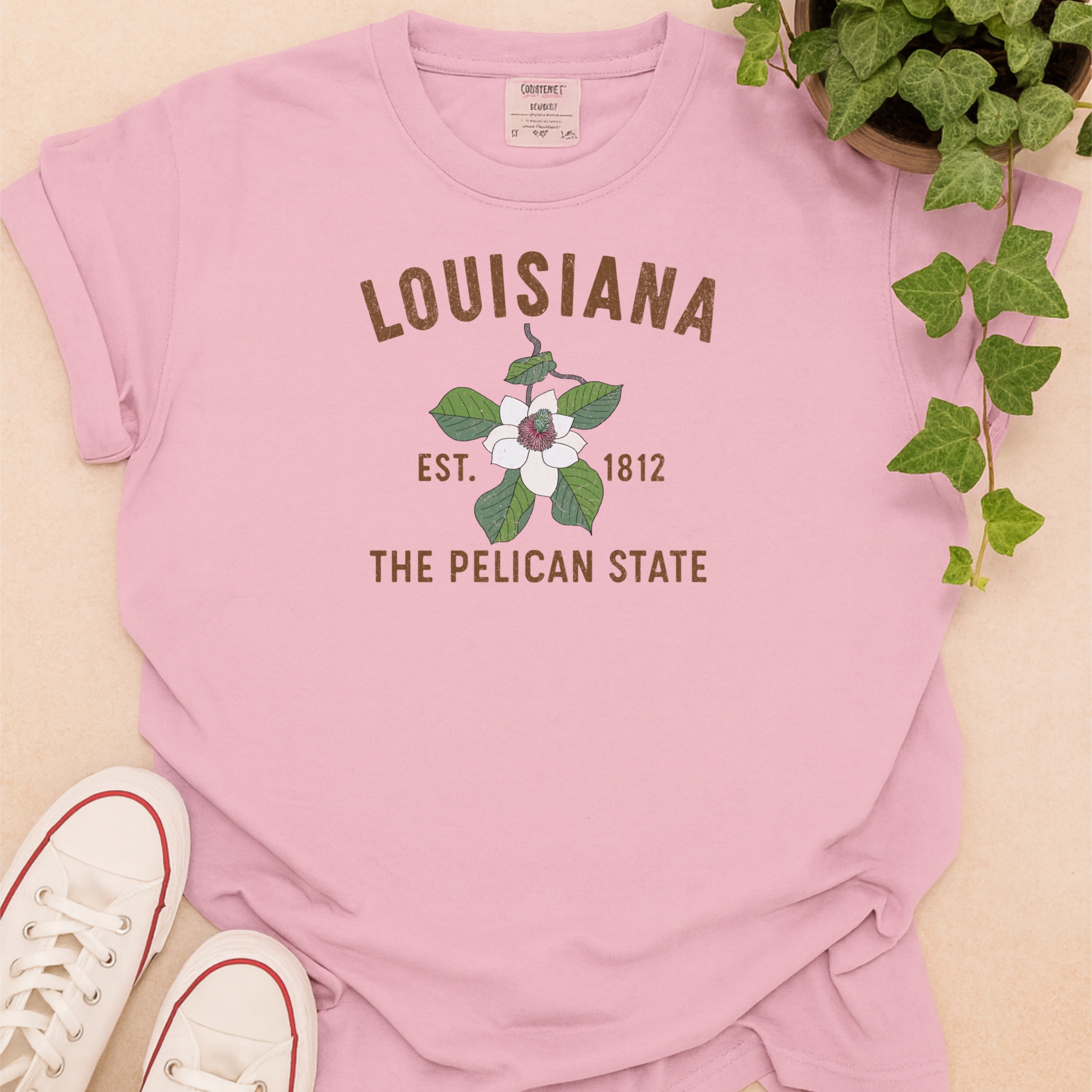 Louisiana State Flower Magnolia Comfort Colors Souvenir T-Shirt