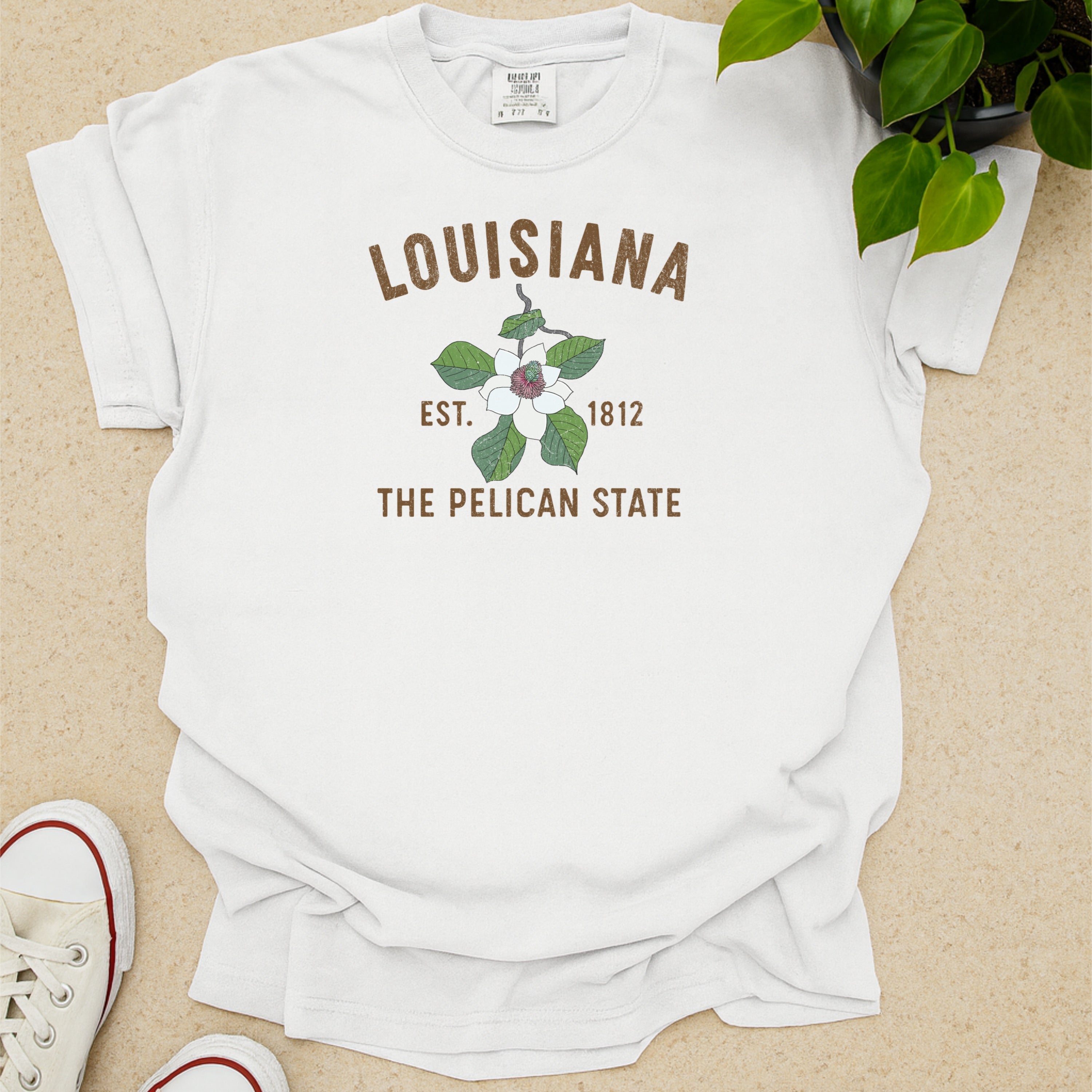 Louisiana State Flower Magnolia Comfort Colors Souvenir T-Shirt
