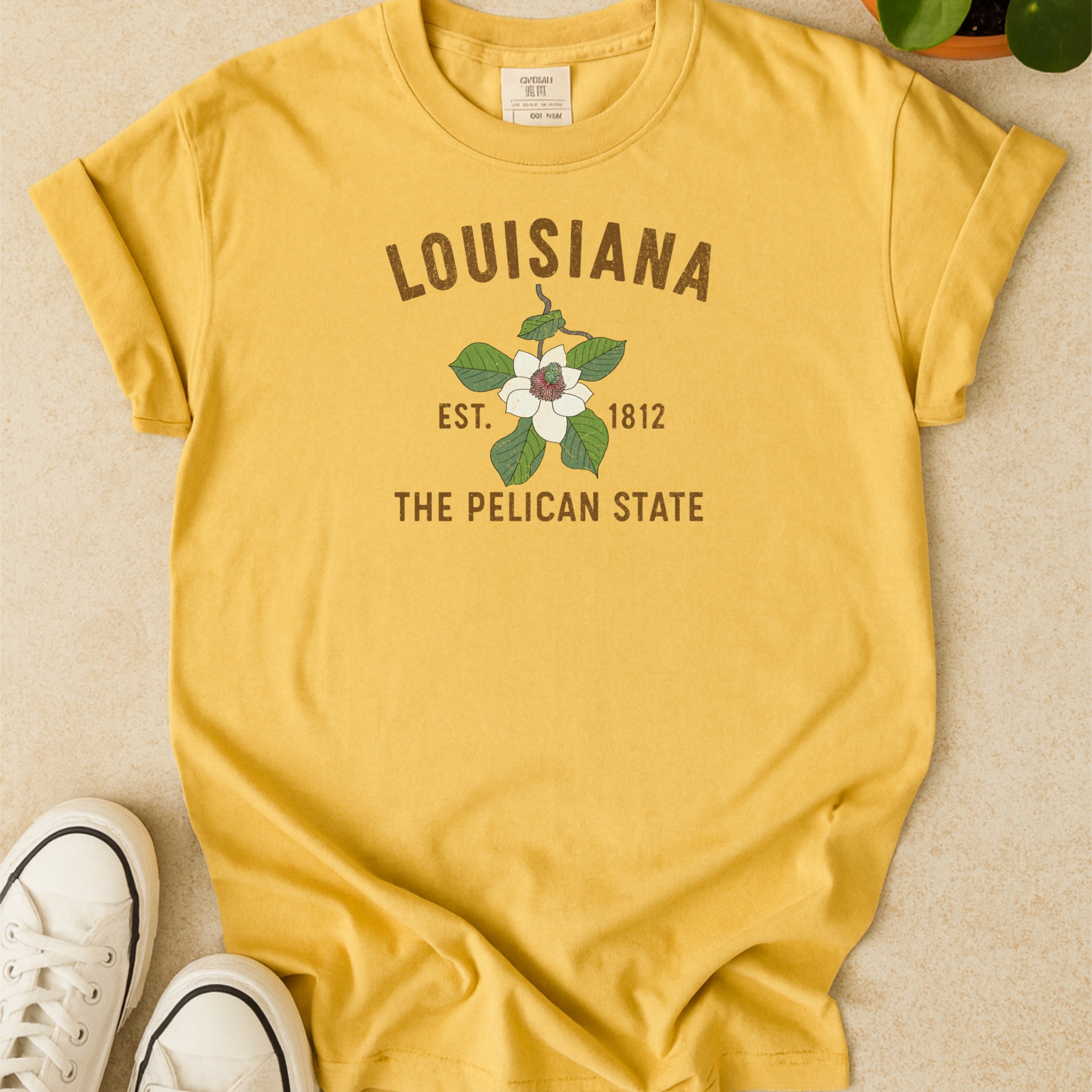 Louisiana State Flower Magnolia Comfort Colors Souvenir T-Shirt