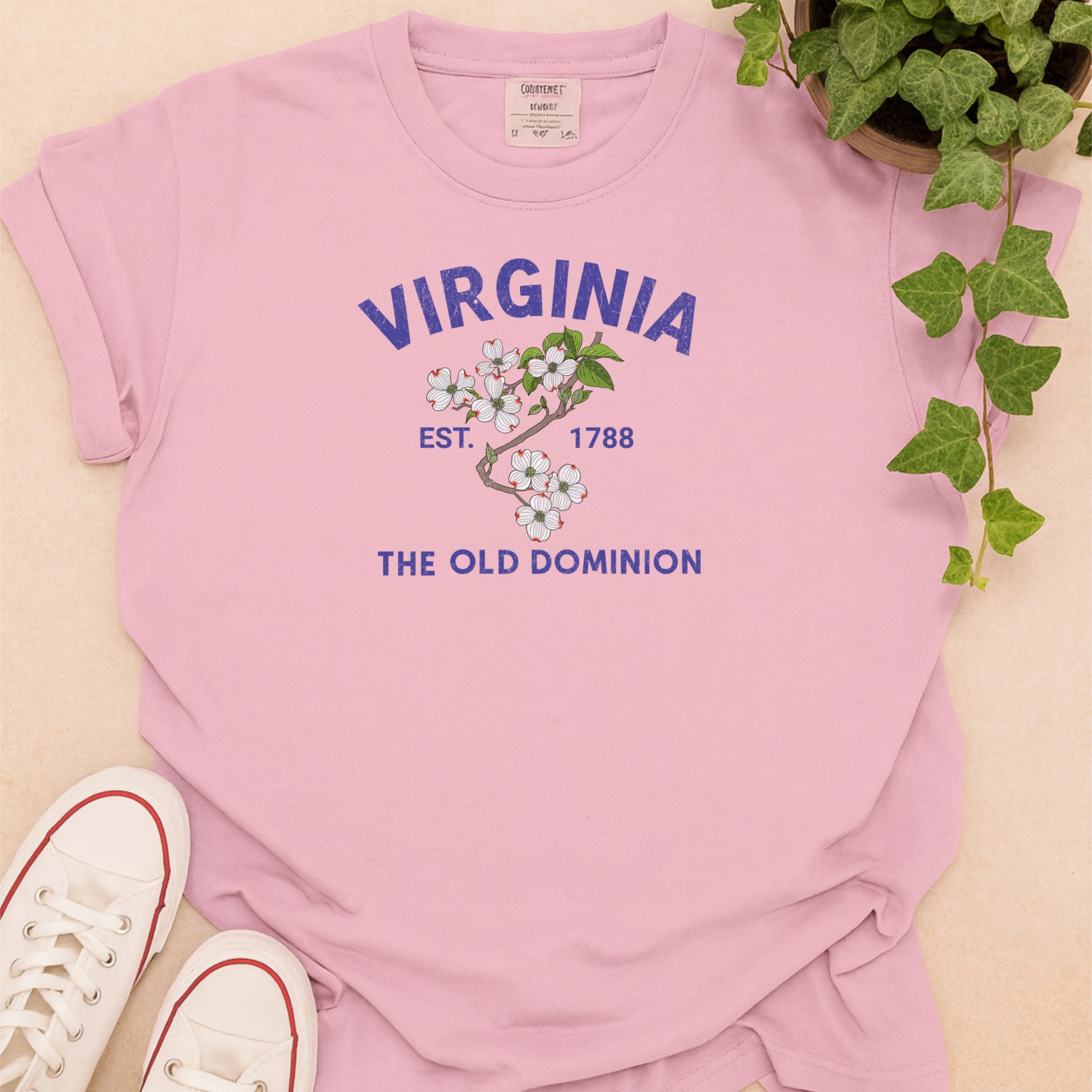 Virginia State Flower Dogwood Blossom Comfort Colors Souvenir T-Shirt