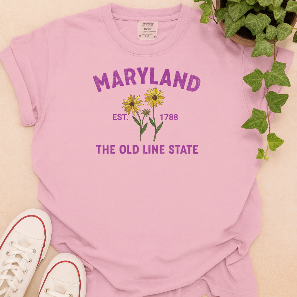 Maryland State Flower Black Eyed Susan Comfort Colors Souvenir T-Shirt