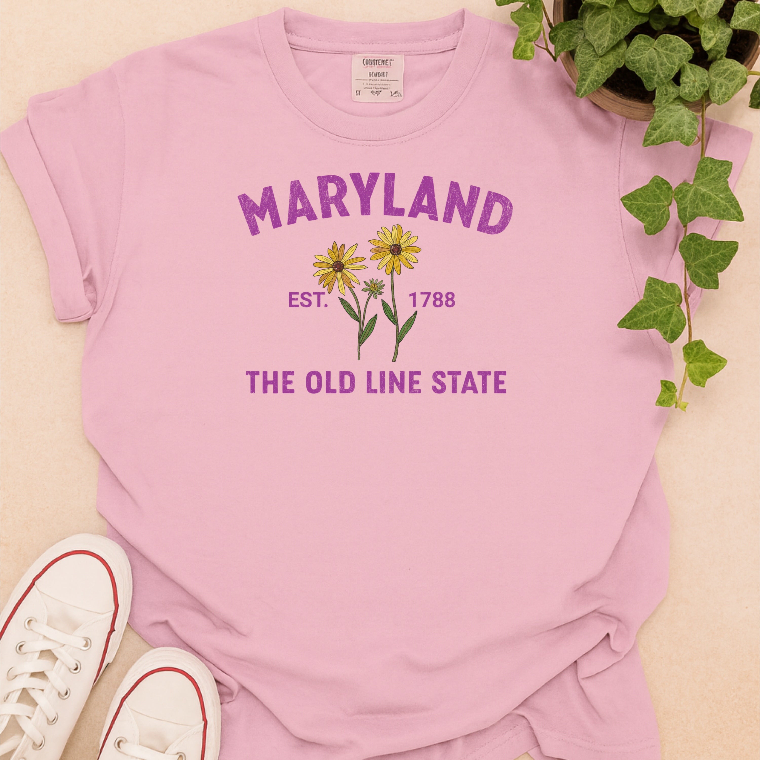 Maryland State Flower Black Eyed Susan Comfort Colors Souvenir T-Shirt