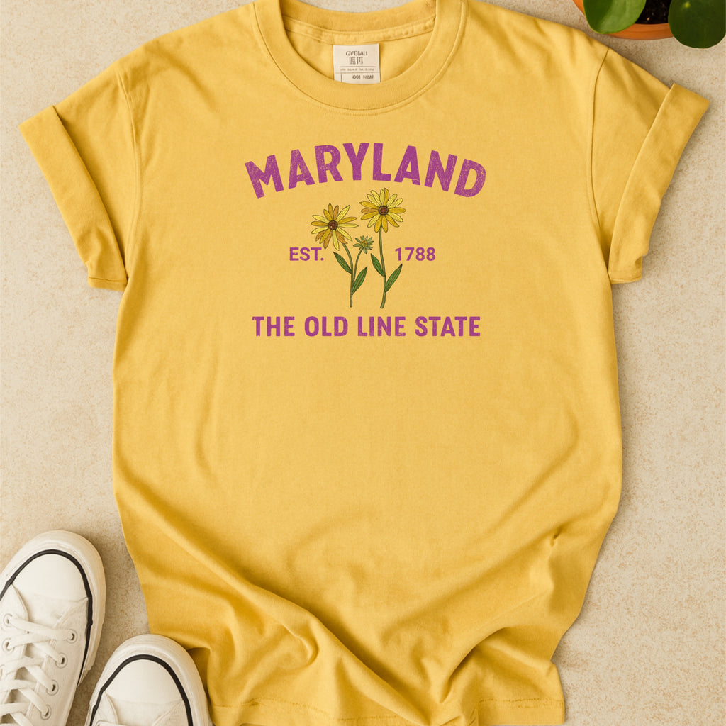 Maryland State Flower Black Eyed Susan Comfort Colors Souvenir T-Shirt