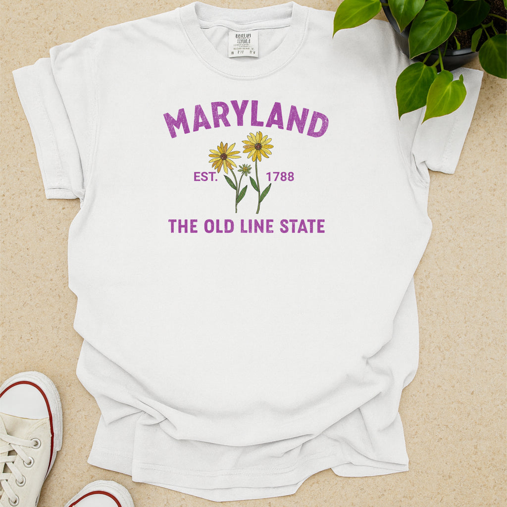 Maryland State Flower Black Eyed Susan Comfort Colors Souvenir T-Shirt