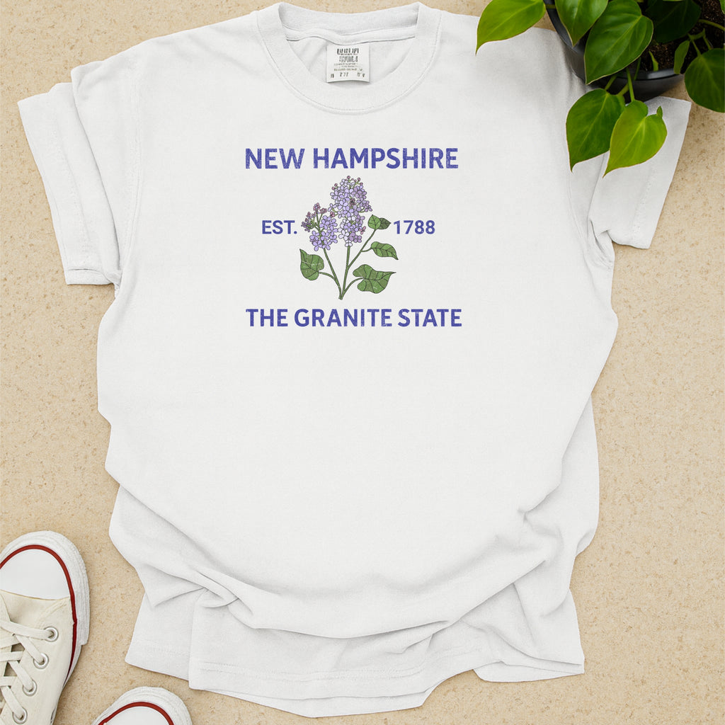 New Hampshire State Flower Purple Lilac Comfort Colors Souvenir T-Shirt