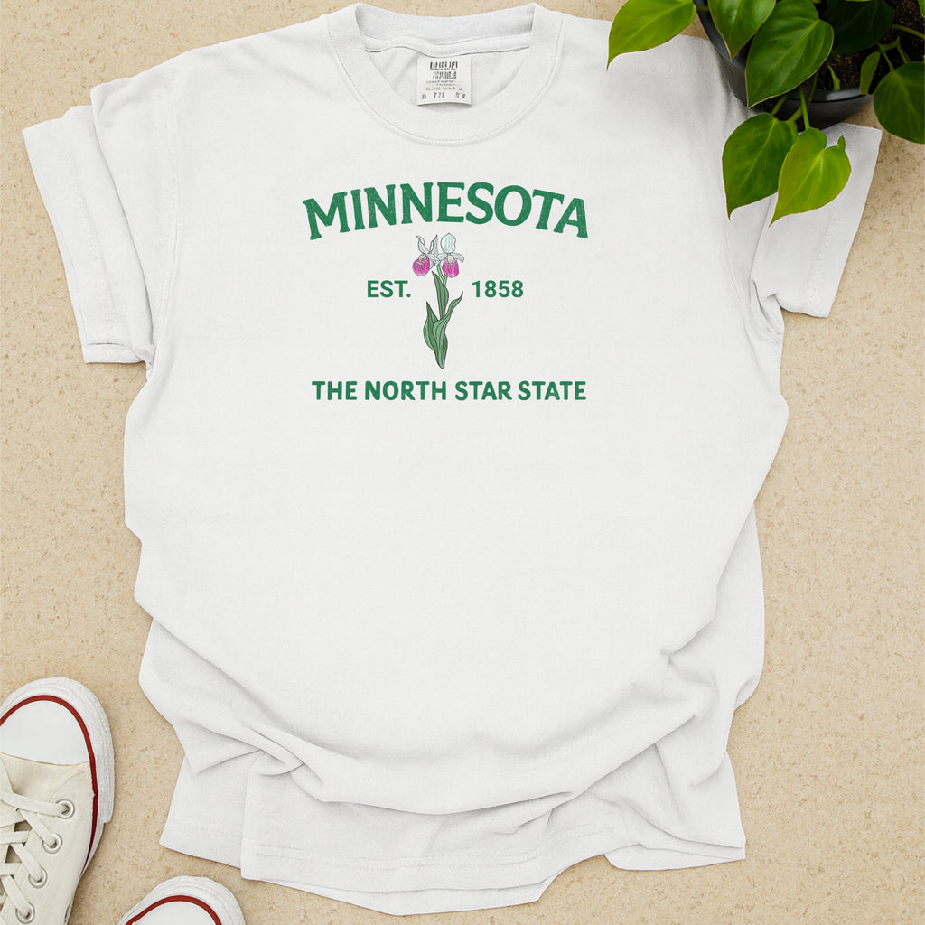 Minnesota State Flower Lady's Slipper Comfort Colors Souvenir T-Shirt