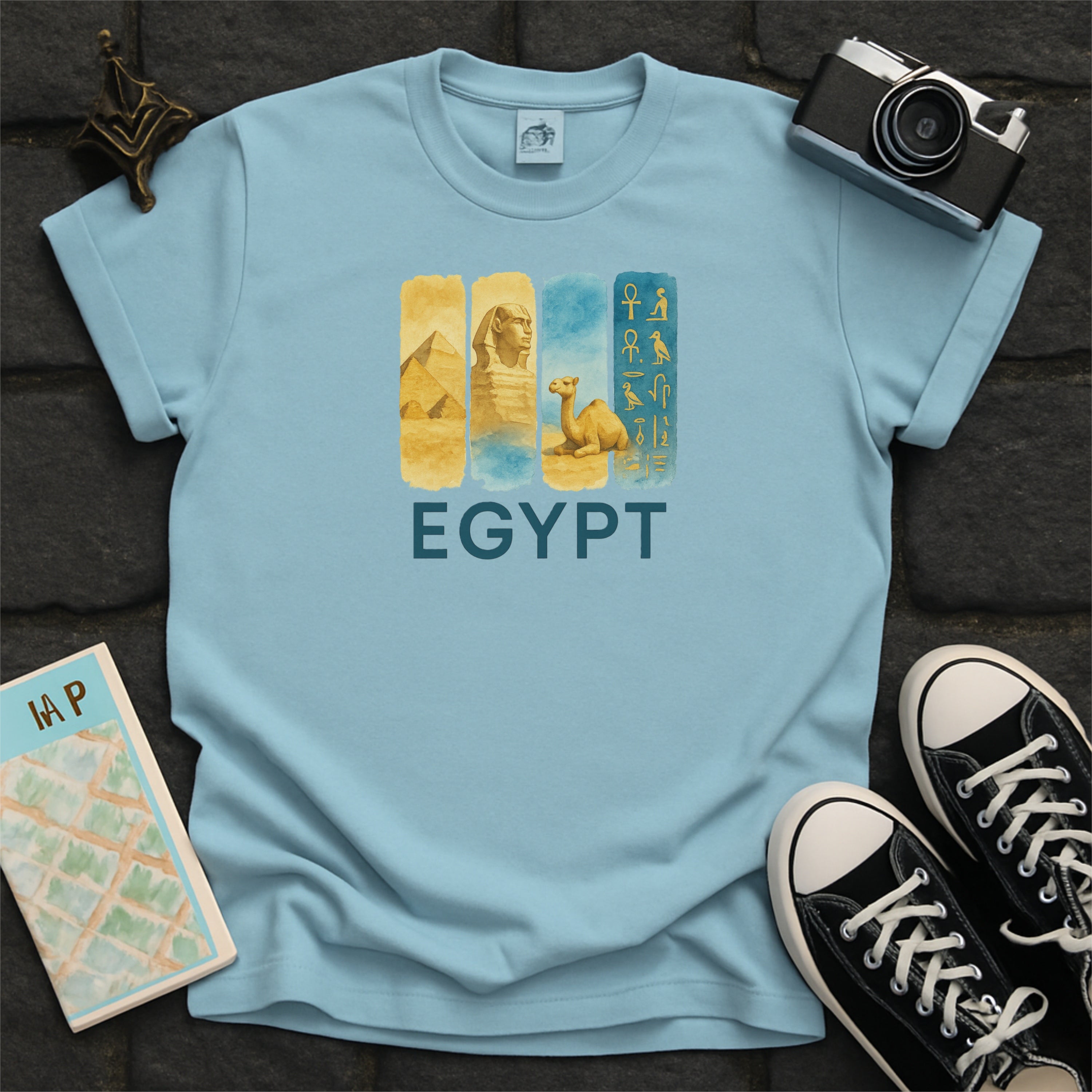 Egypt Brushstroke Watercolor Comfort Colors Souvenir T-Shirt