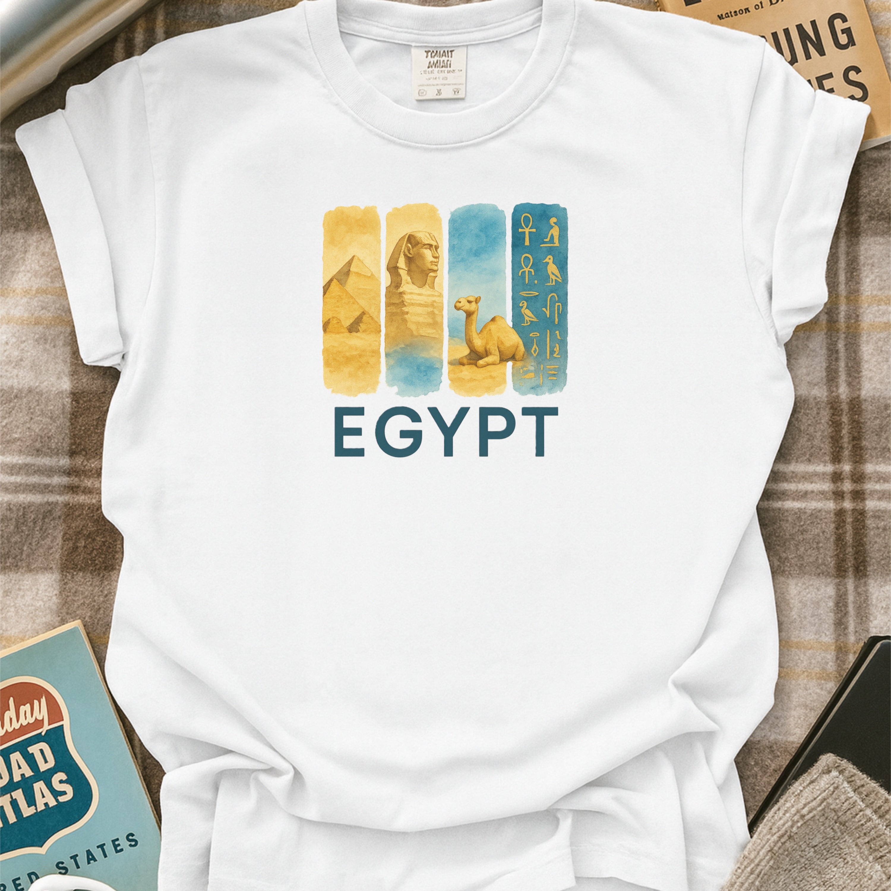 Egypt Brushstroke Watercolor Comfort Colors Souvenir T-Shirt
