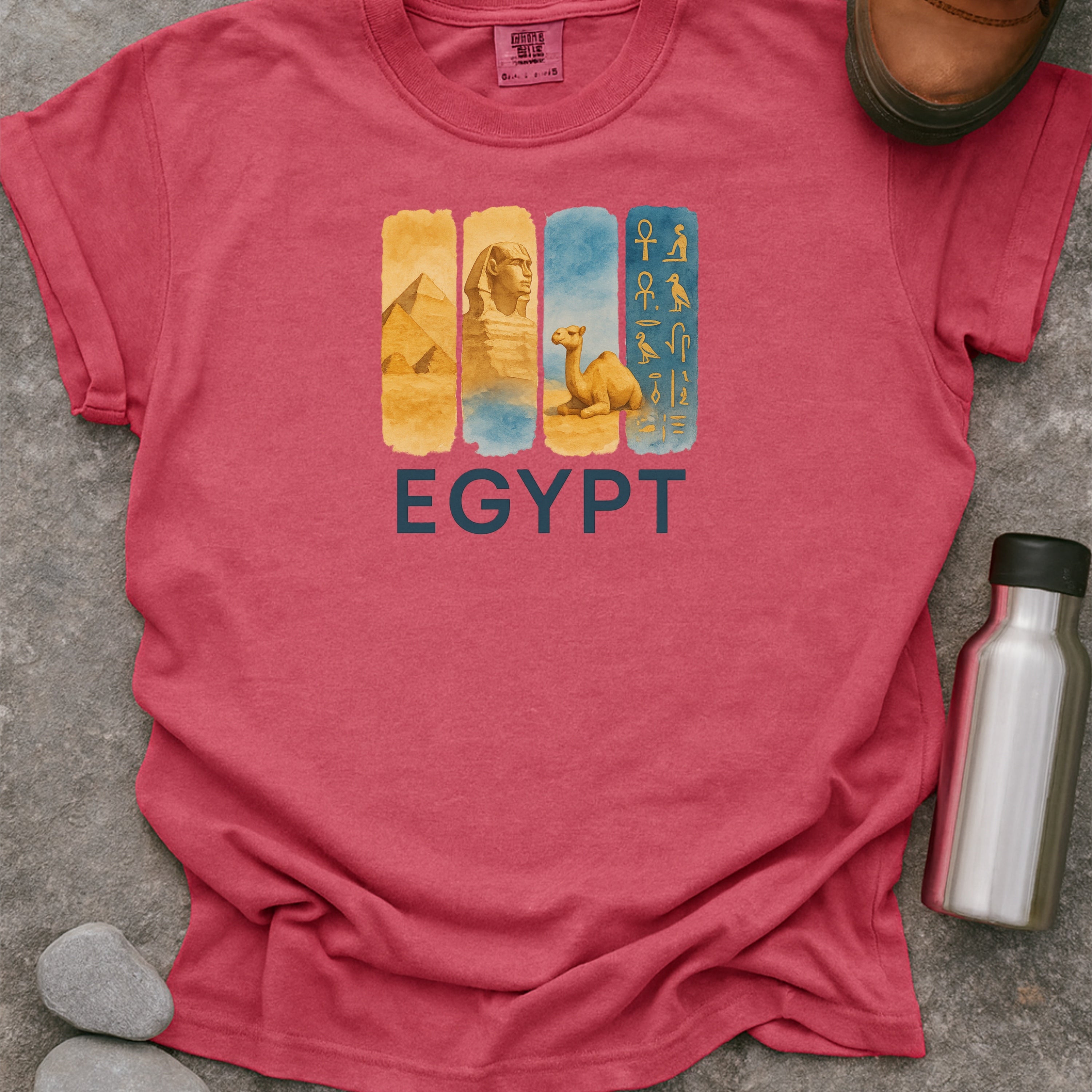 Egypt Brushstroke Watercolor Comfort Colors Souvenir T-Shirt