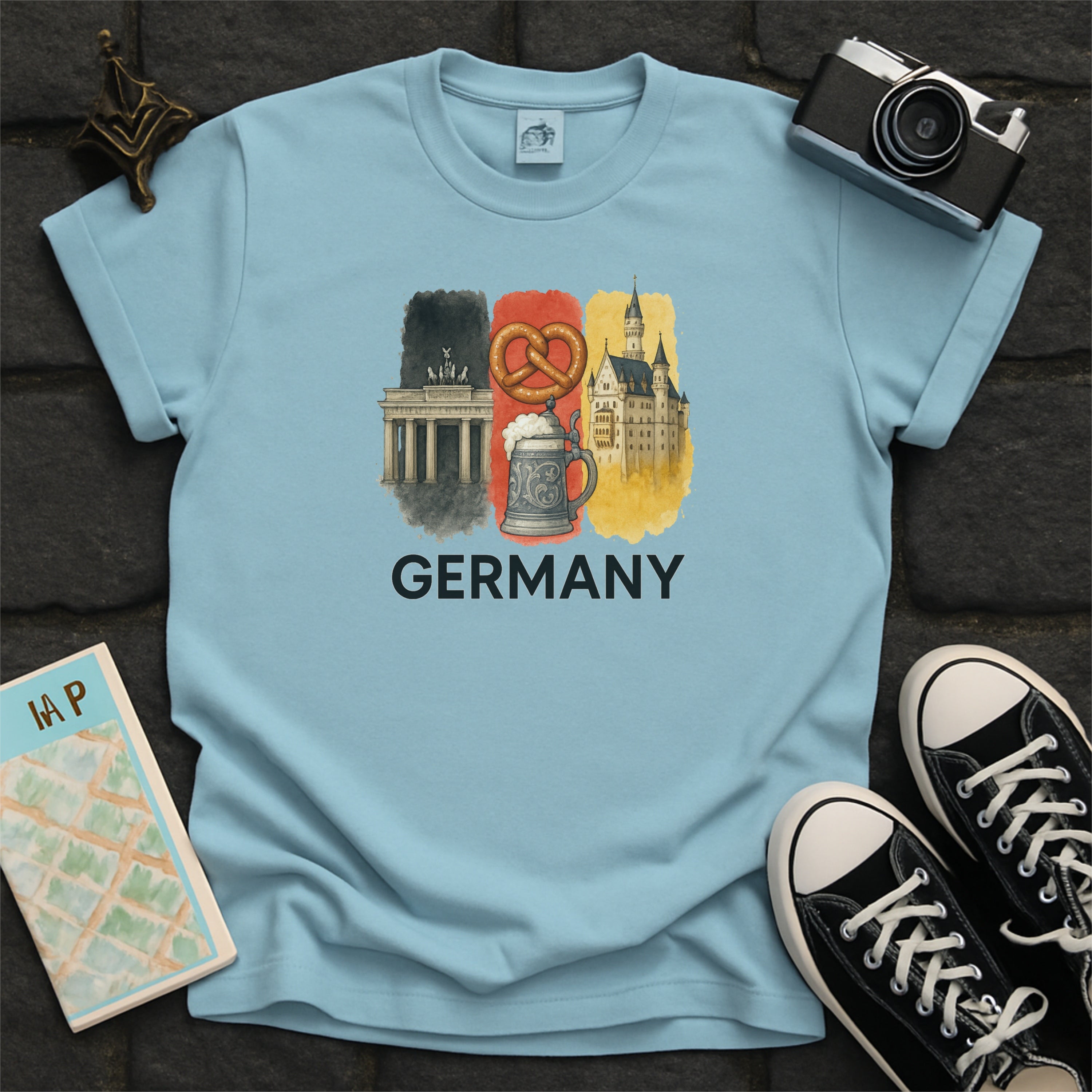 Germany Brushstroke Watercolor Comfort Colors Souvenir T-Shirt