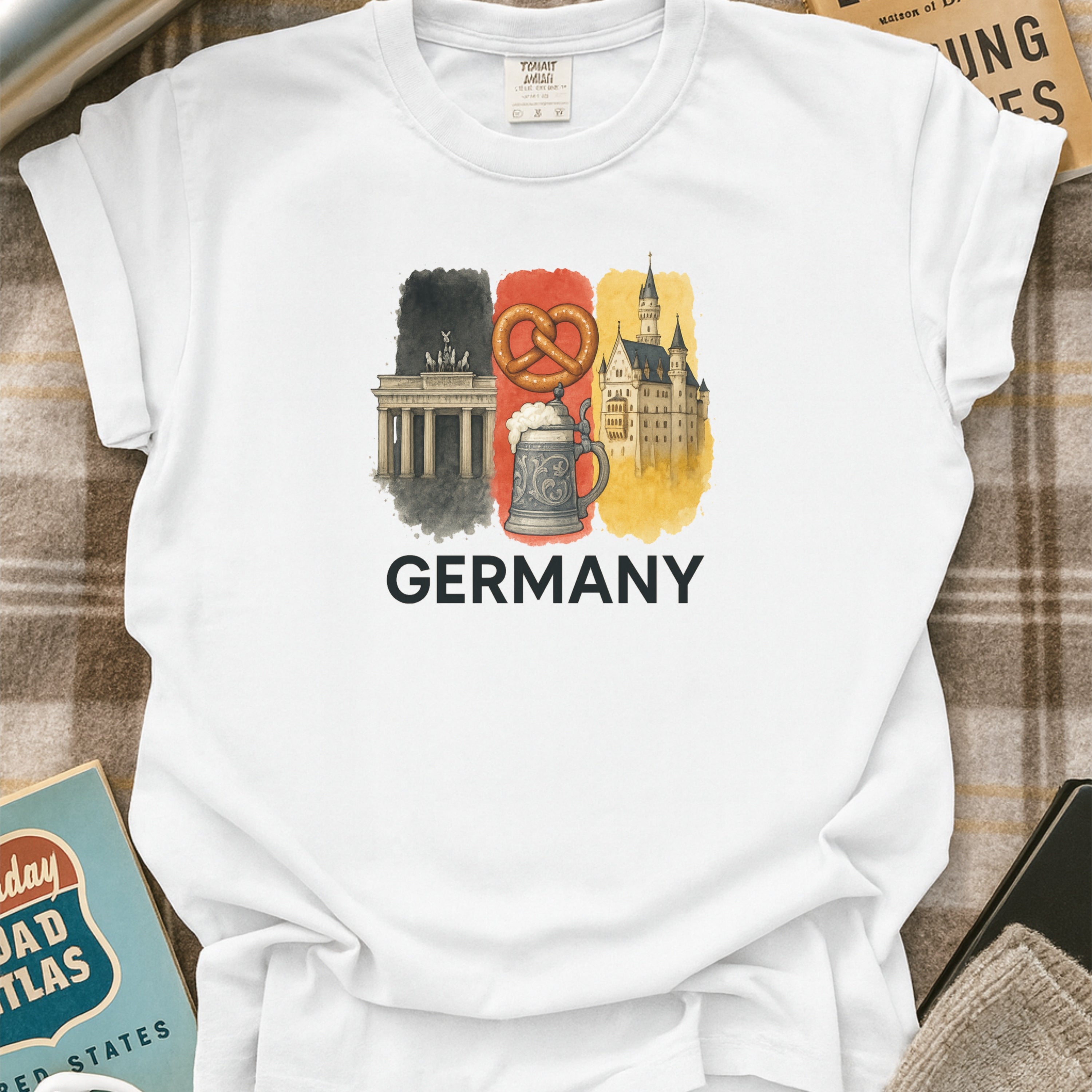 Germany Brushstroke Watercolor Comfort Colors Souvenir T-Shirt