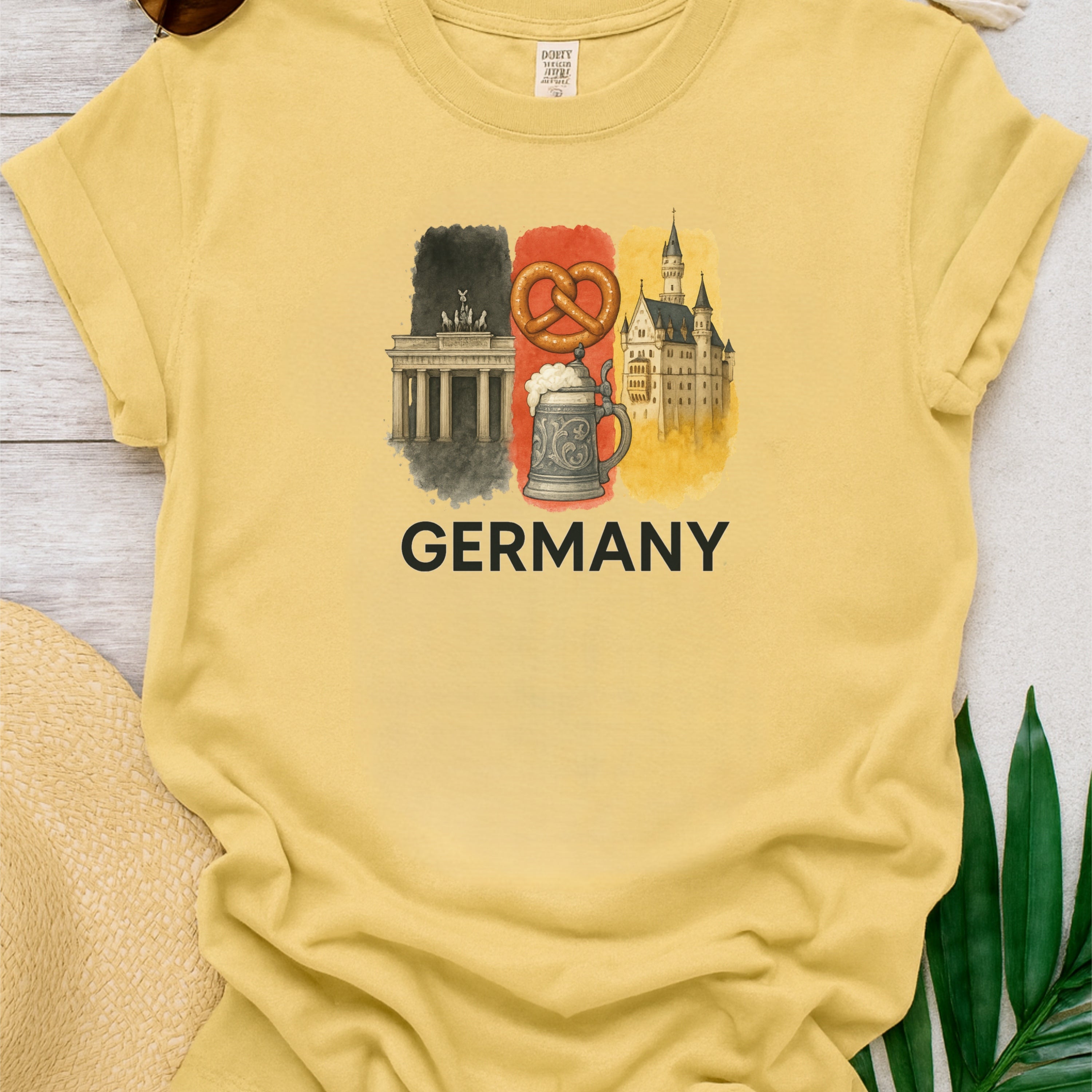 Germany Brushstroke Watercolor Comfort Colors Souvenir T-Shirt