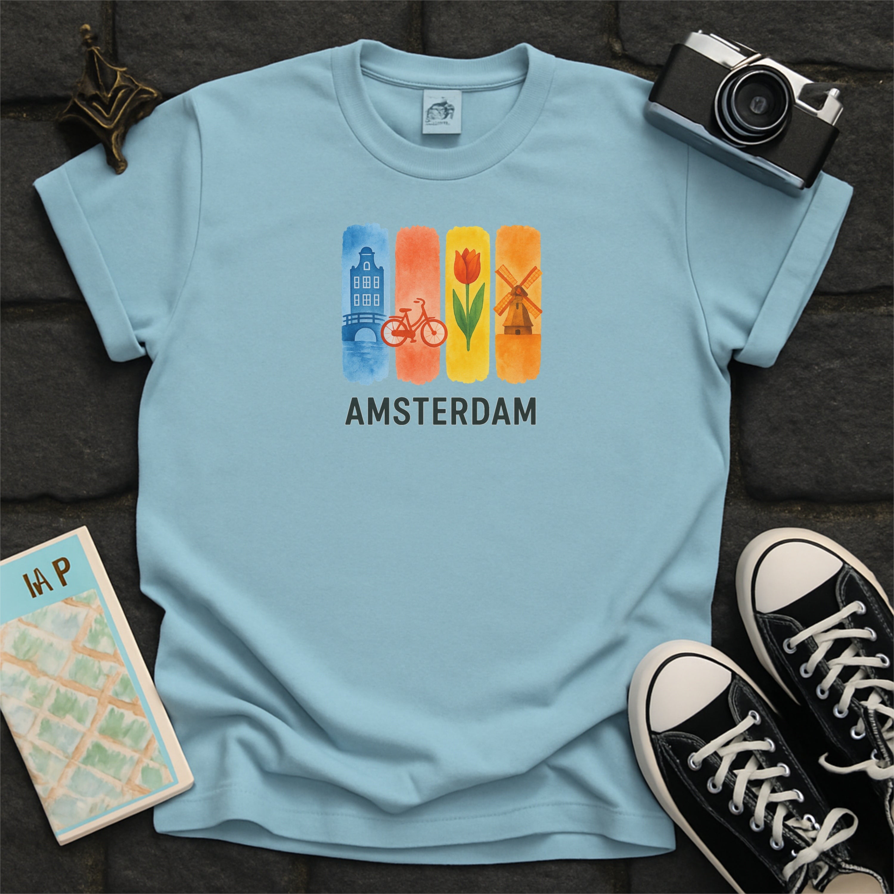 Amsterdam Brushstroke Watercolor Comfort Colors Souvenir T-Shirt