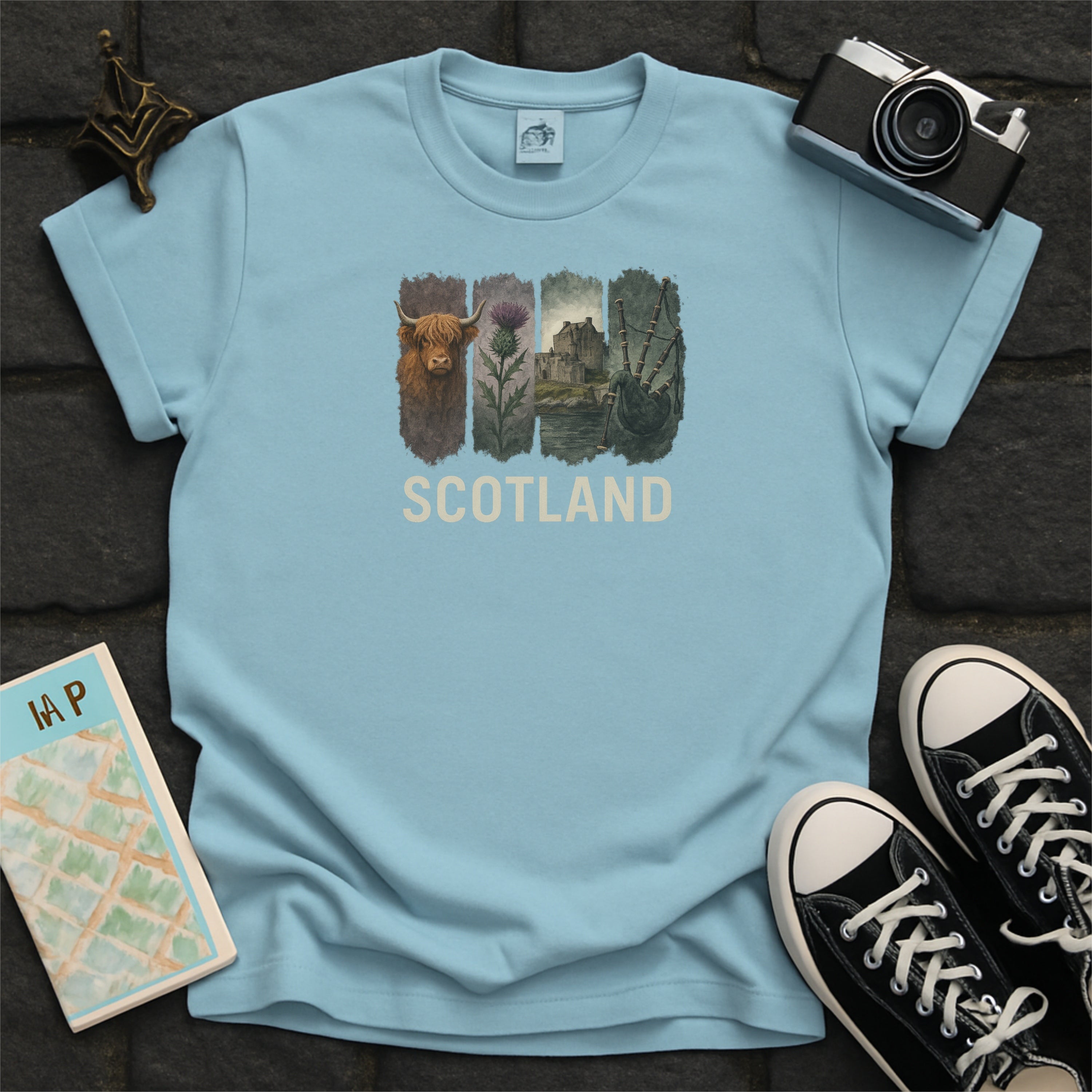 Scotland Brushstroke Watercolor Comfort Colors Souvenir T-Shirt