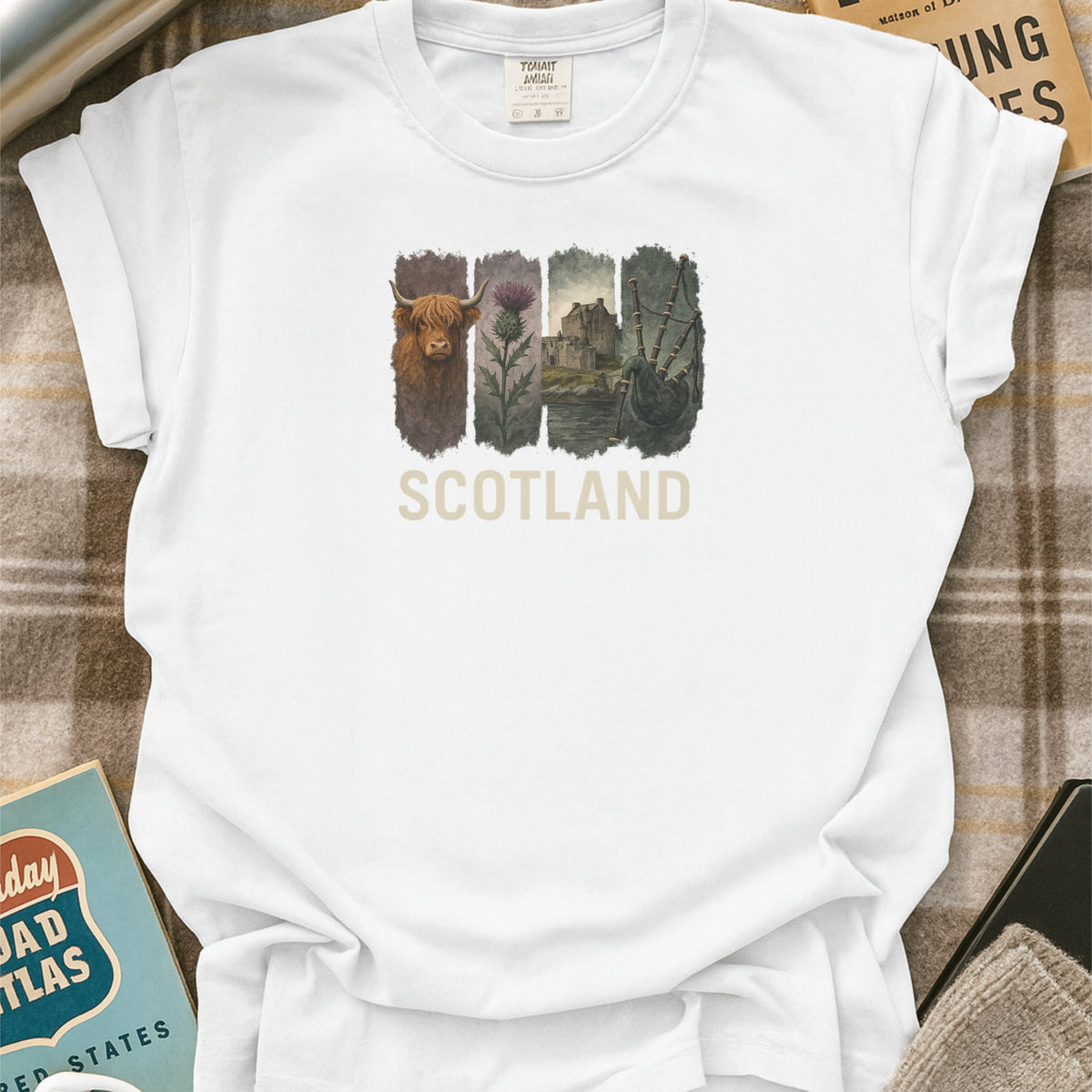 Scotland Brushstroke Watercolor Comfort Colors Souvenir T-Shirt
