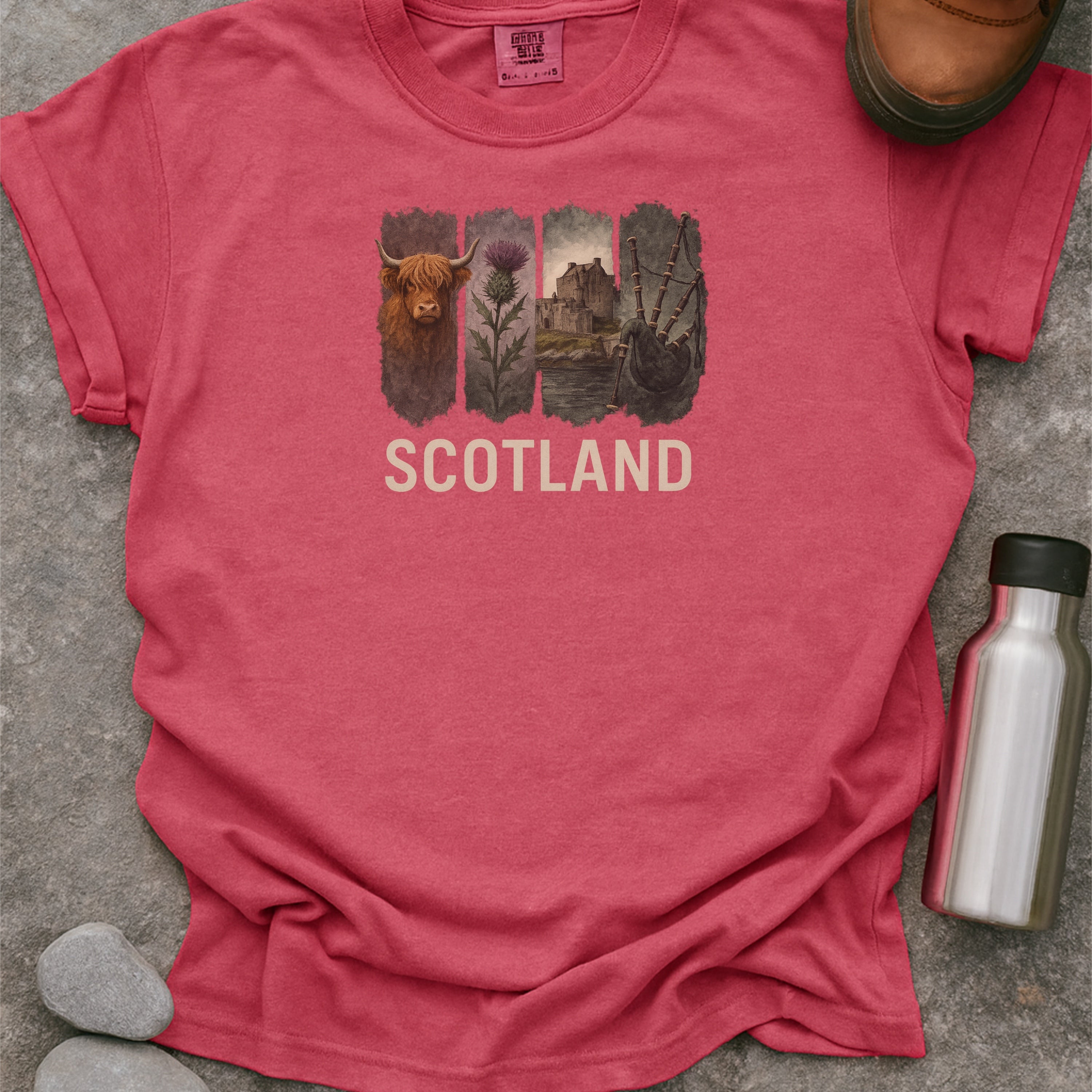 Scotland Brushstroke Watercolor Comfort Colors Souvenir T-Shirt