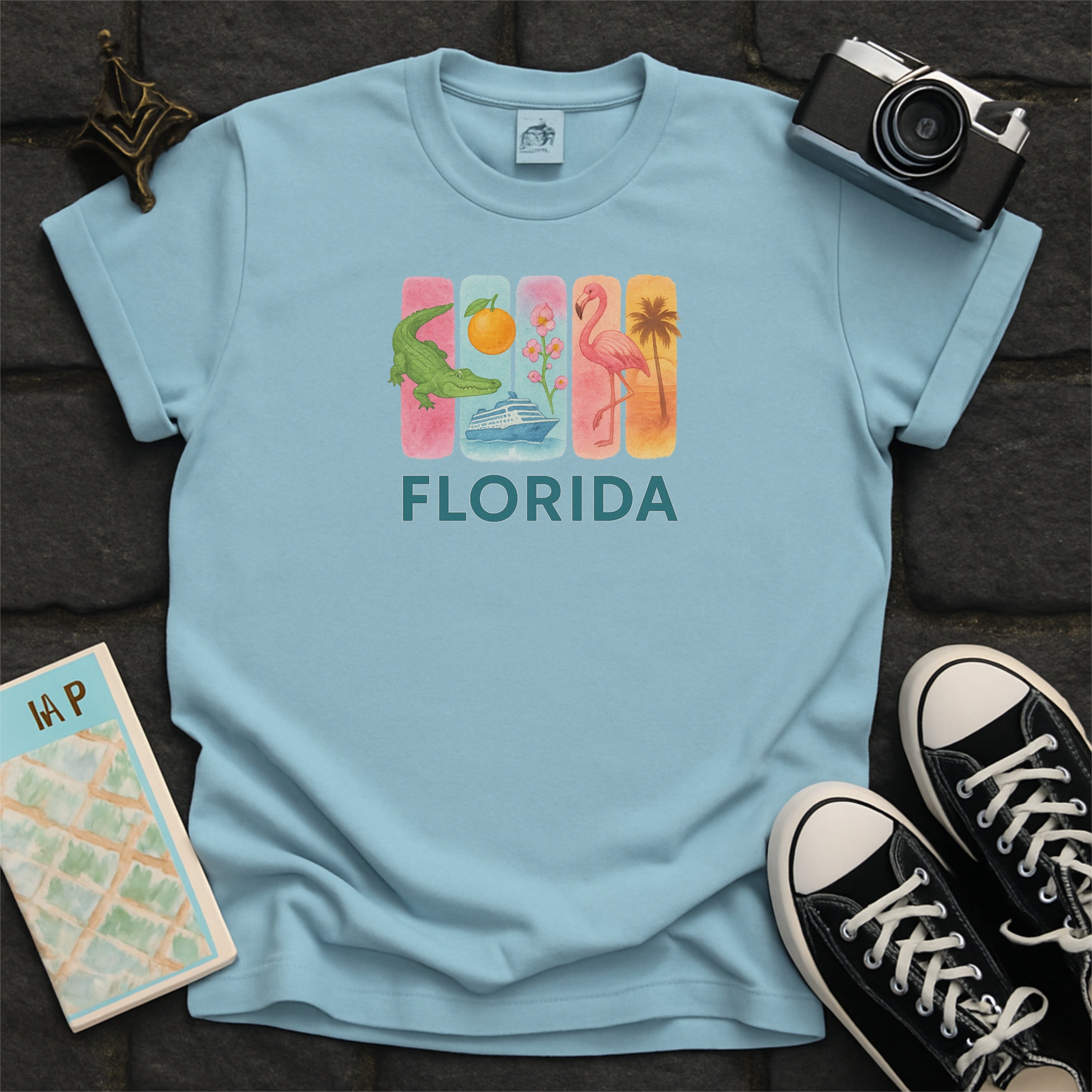 Florida Brushstroke Watercolor Comfort Colors Souvenir T-Shirt