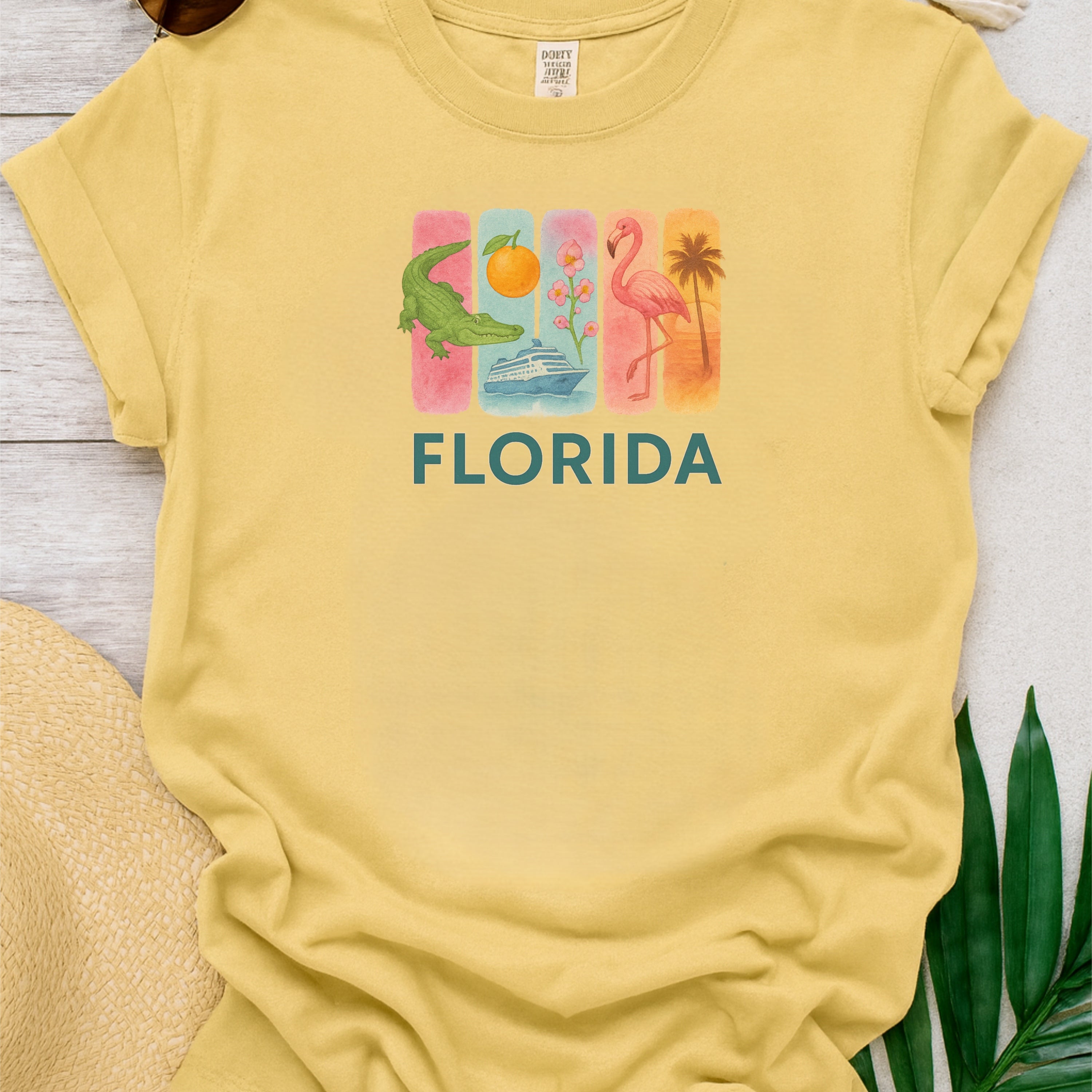 Florida Brushstroke Watercolor Comfort Colors Souvenir T-Shirt
