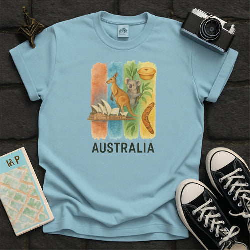 Australia Brushstroke Watercolor Comfort Colors Souvenir T-Shirt