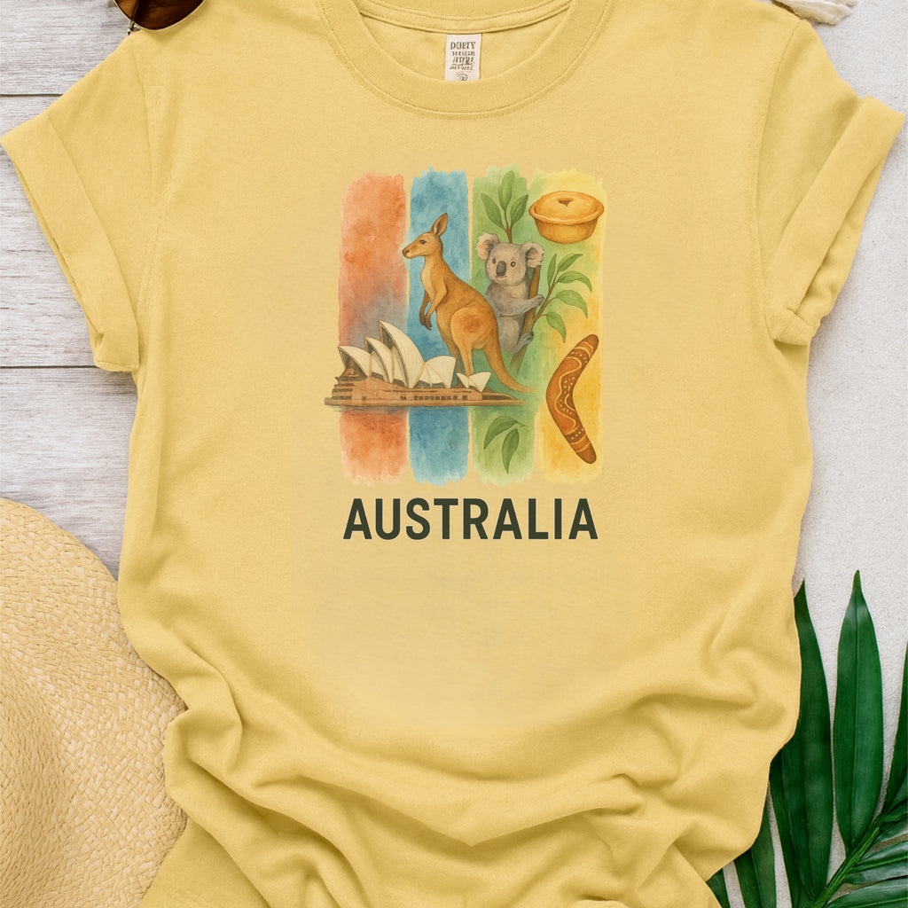 Australia Brushstroke Watercolor Comfort Colors Souvenir T-Shirt