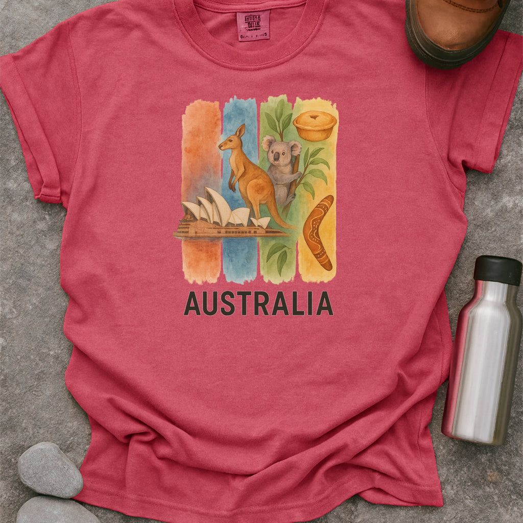 Australia Brushstroke Watercolor Comfort Colors Souvenir T-Shirt