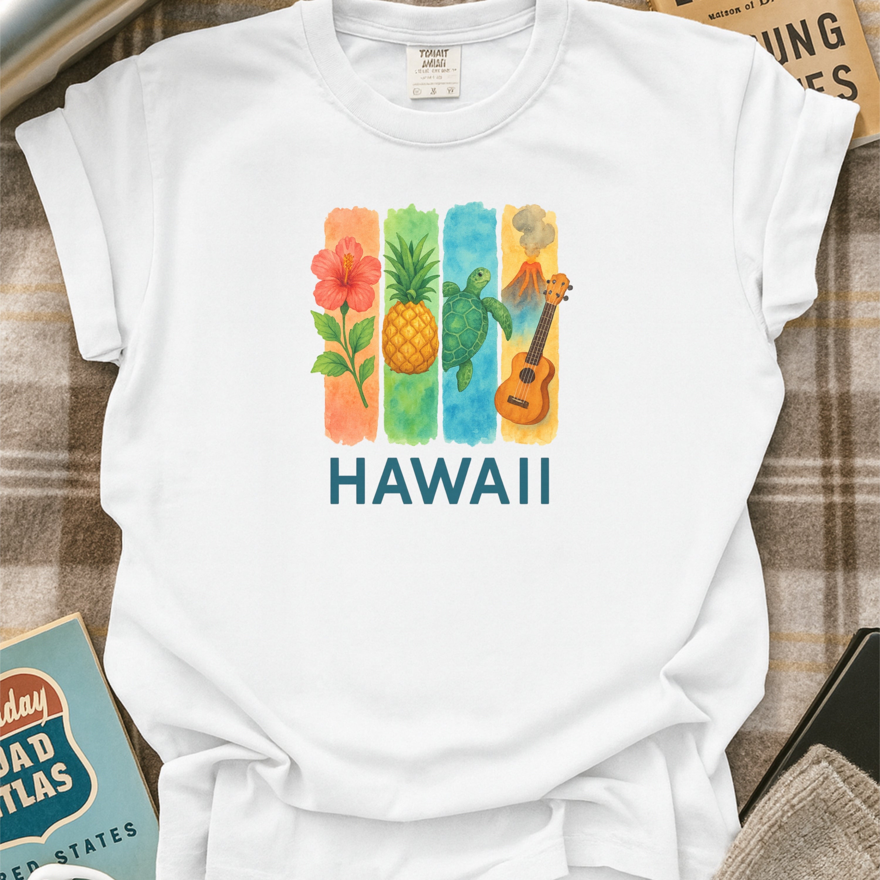 Hawaii Brushstroke Watercolor Comfort Colors Souvenir T-Shirt