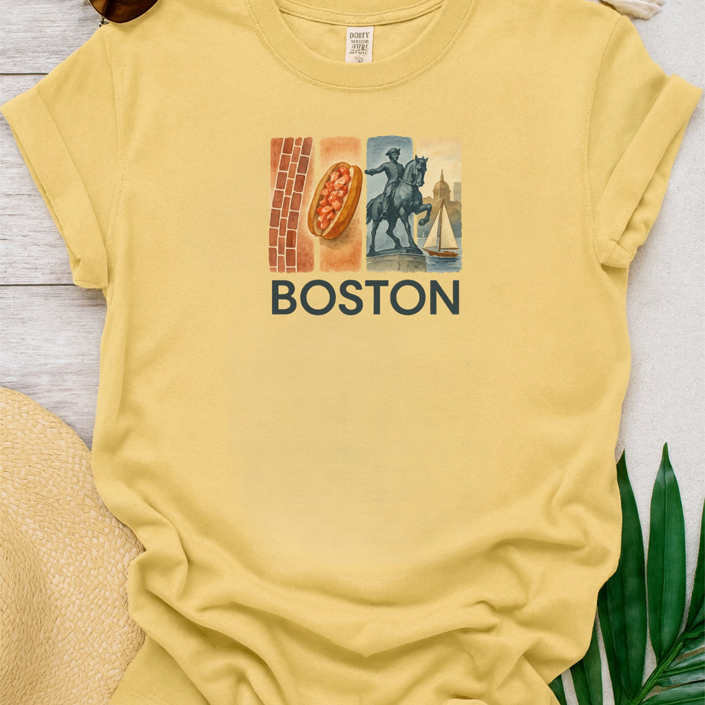 Boston Brushstroke Watercolor Comfort Colors Souvenir T-Shirt