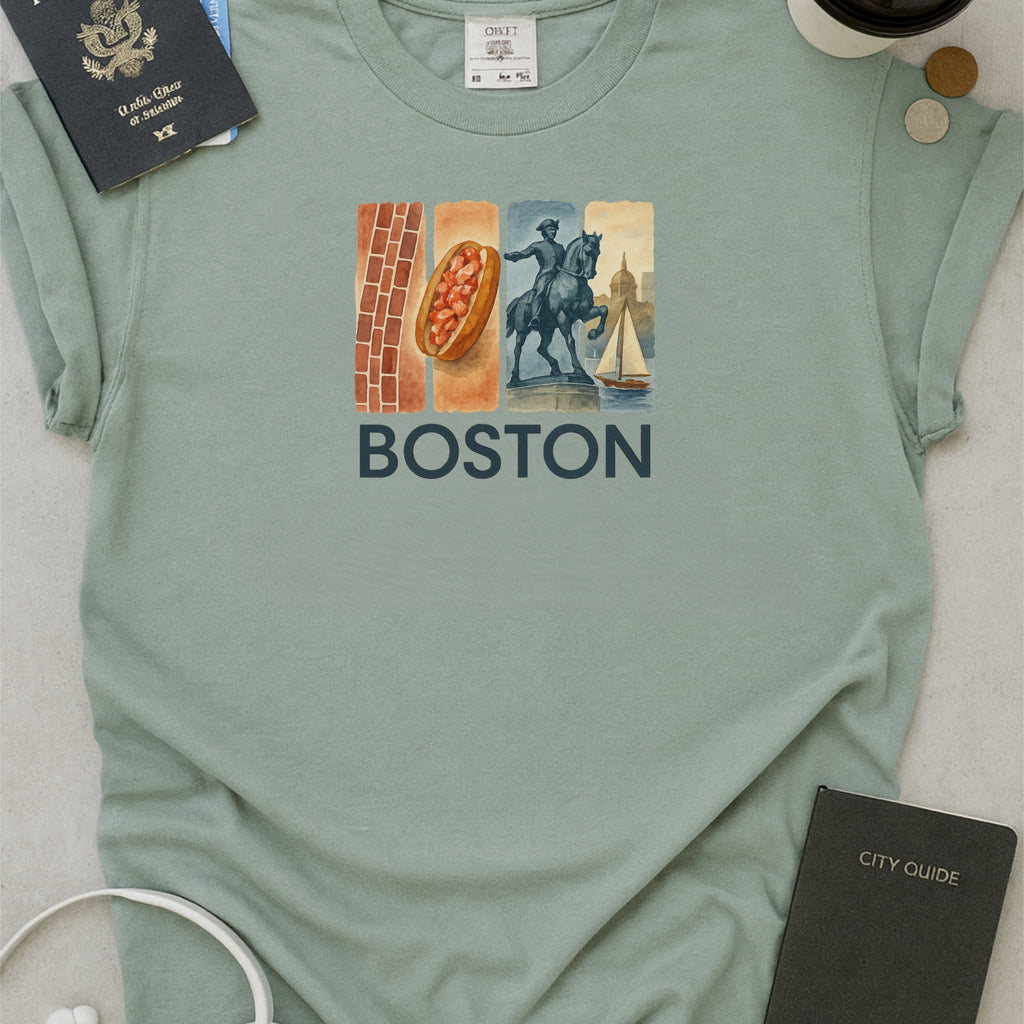 Boston Brushstroke Watercolor Comfort Colors Souvenir T-Shirt