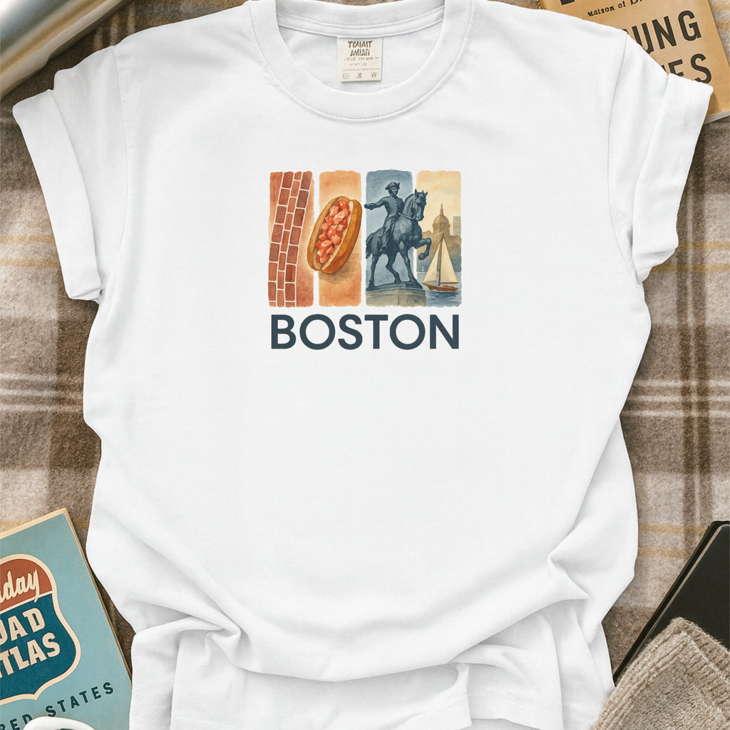 Boston Brushstroke Watercolor Comfort Colors Souvenir T-Shirt