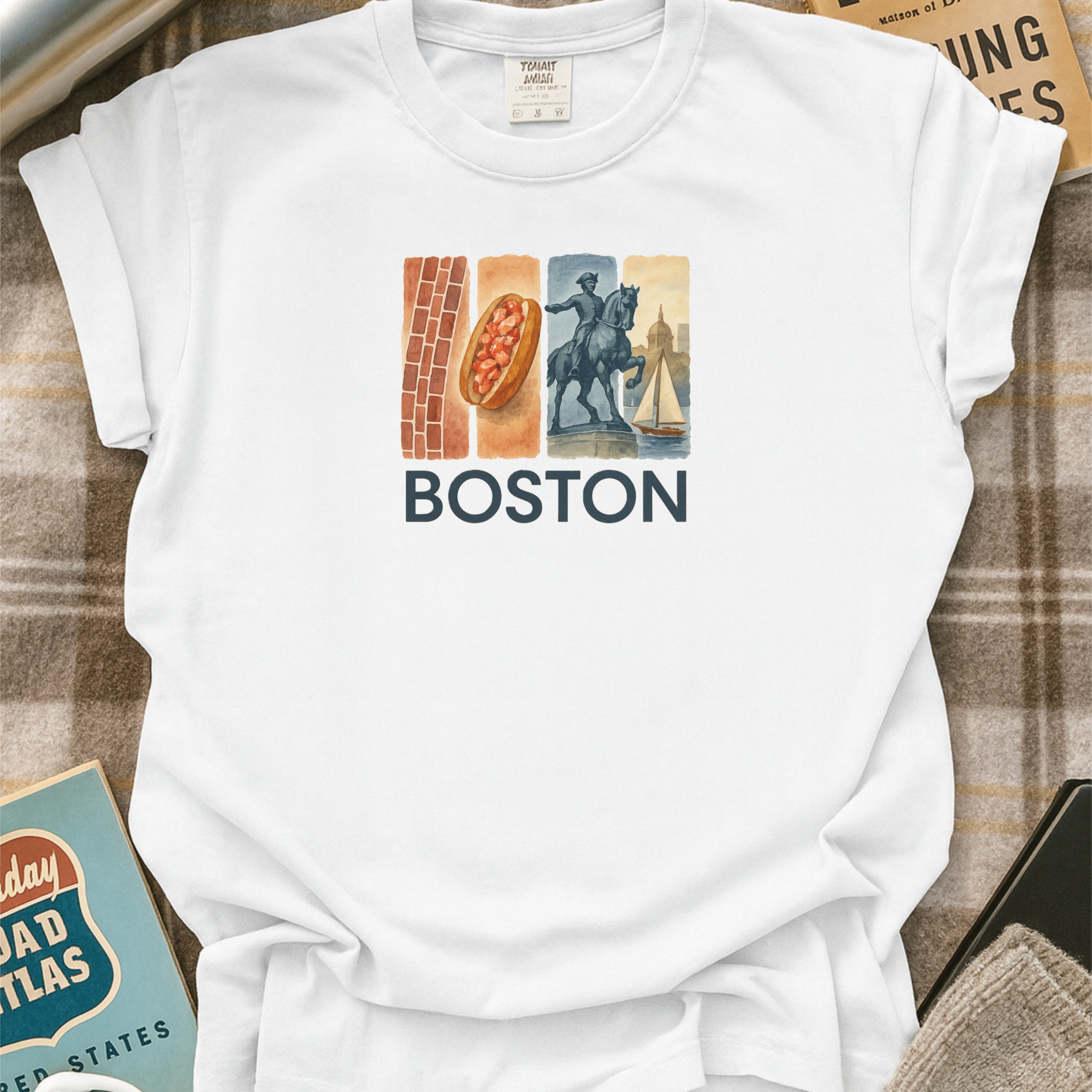 Boston Brushstroke Watercolor Comfort Colors Souvenir T-Shirt