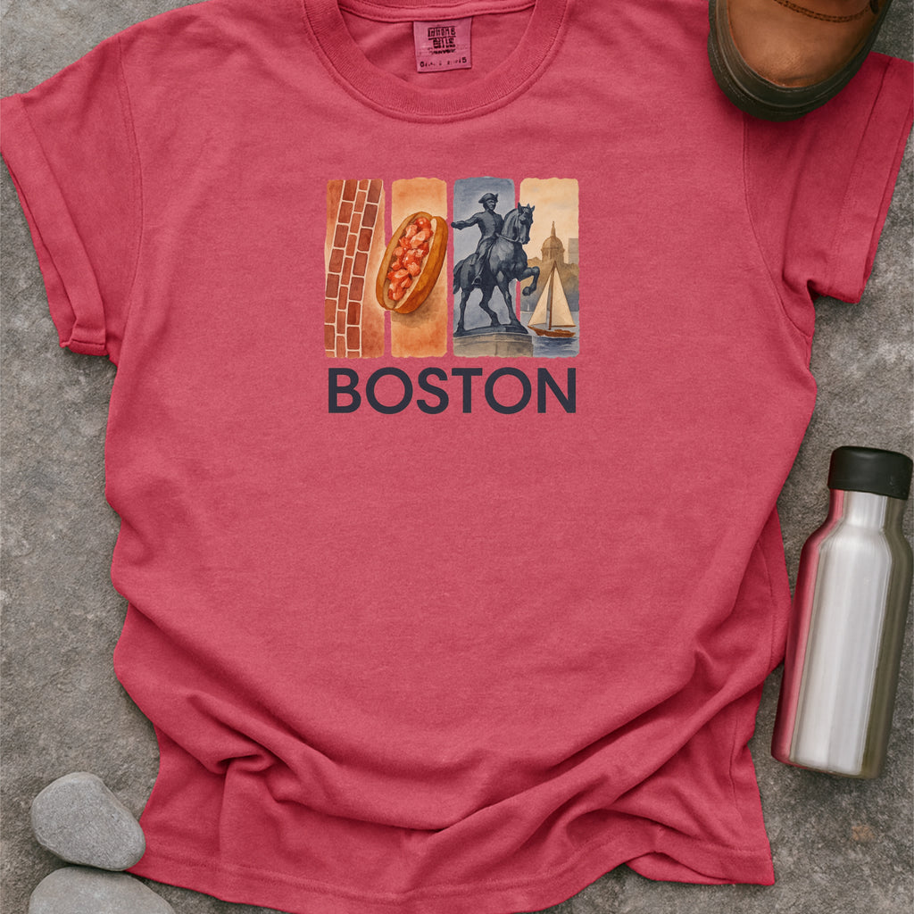 Boston Brushstroke Watercolor Comfort Colors Souvenir T-Shirt
