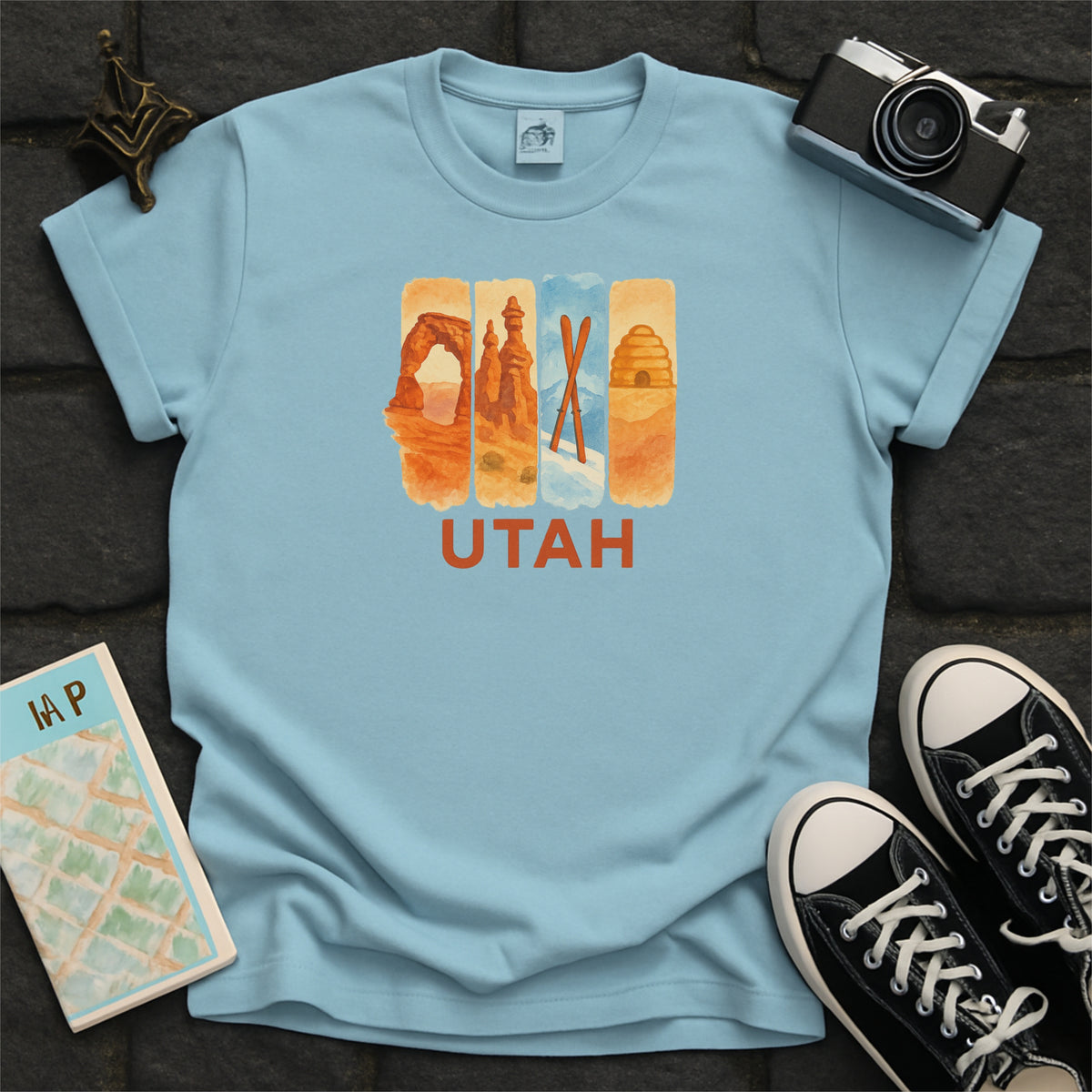 Utah Brushstroke Watercolor Comfort Colors Souvenir T-Shirt