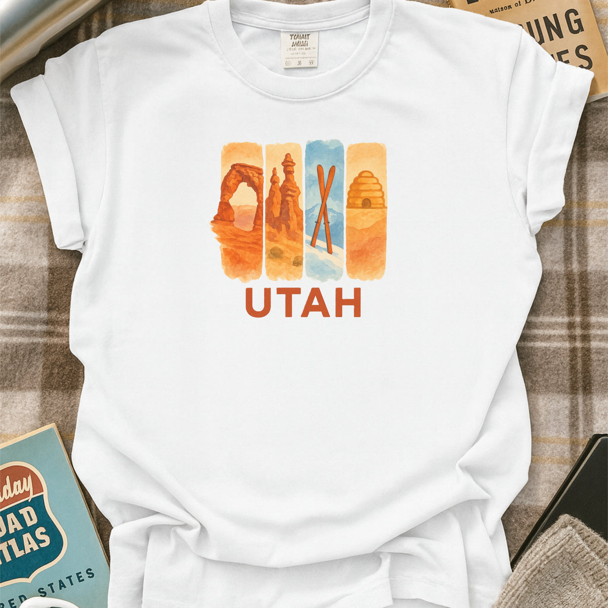 Utah Brushstroke Watercolor Comfort Colors Souvenir T-Shirt