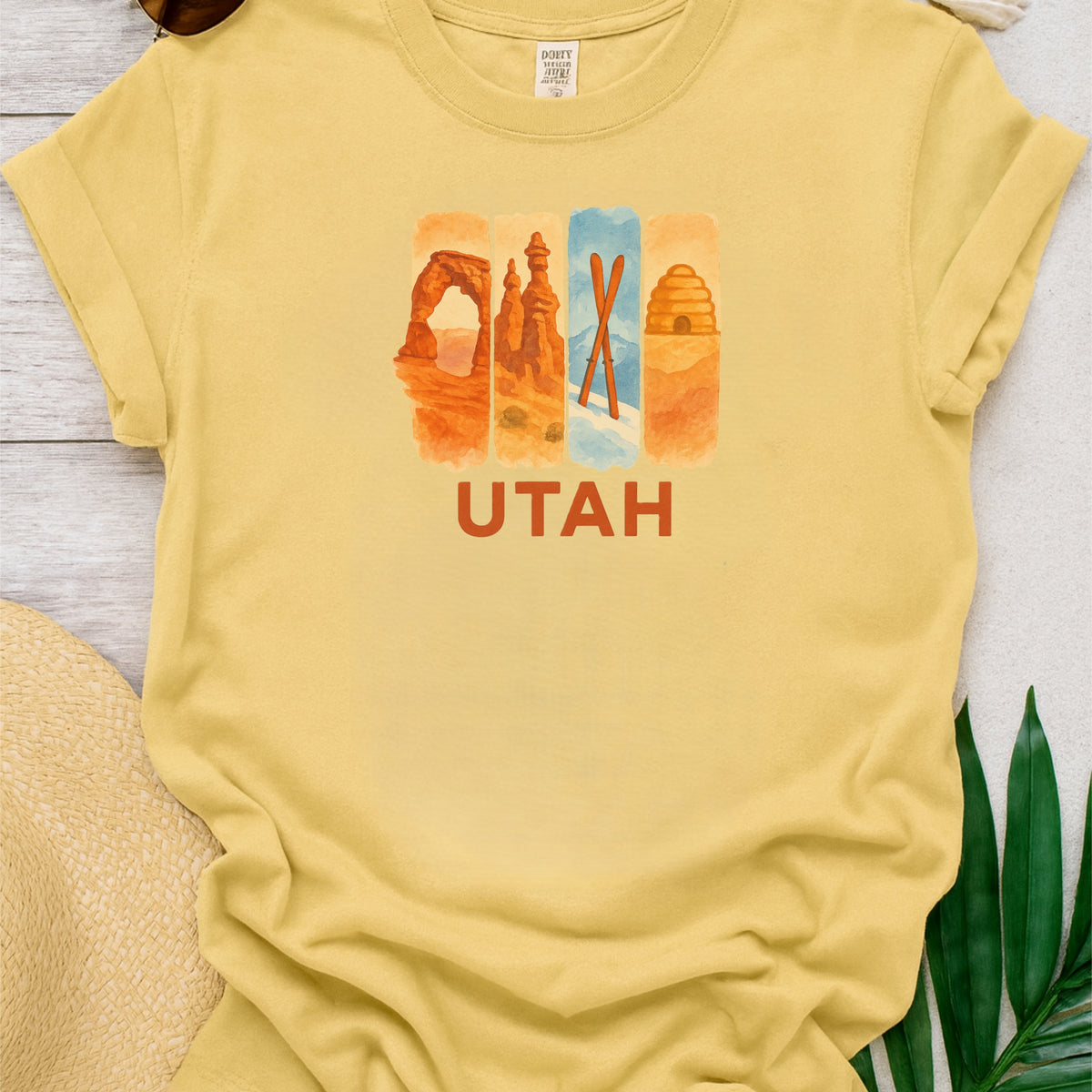 Utah Brushstroke Watercolor Comfort Colors Souvenir T-Shirt