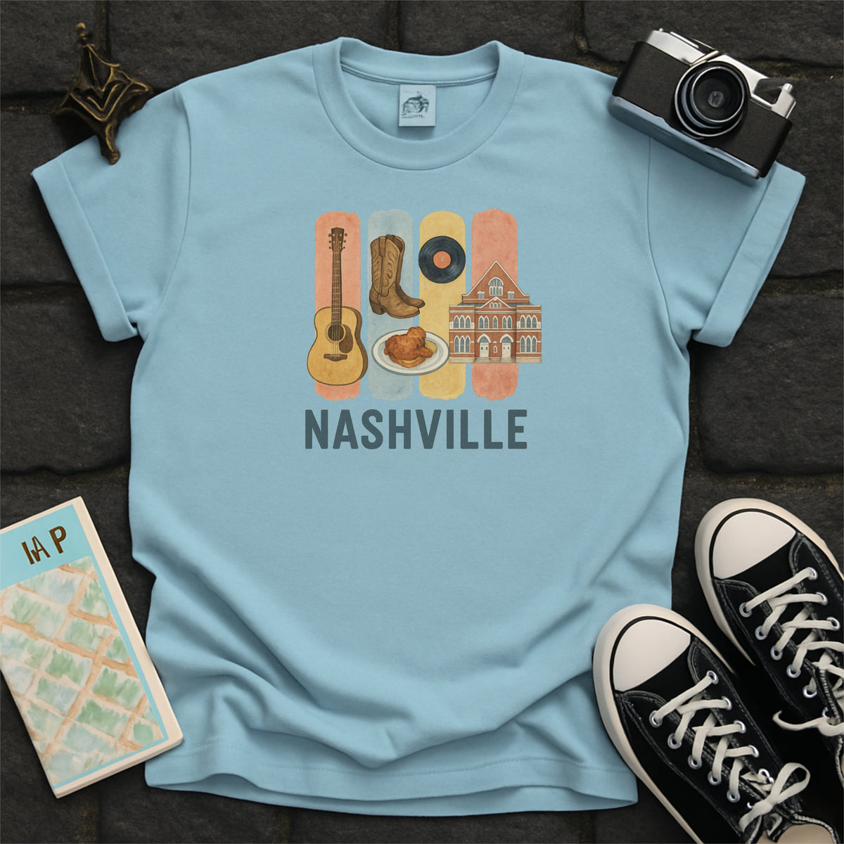 Nashville Brushstroke Watercolor Comfort Colors Souvenir T-Shirt