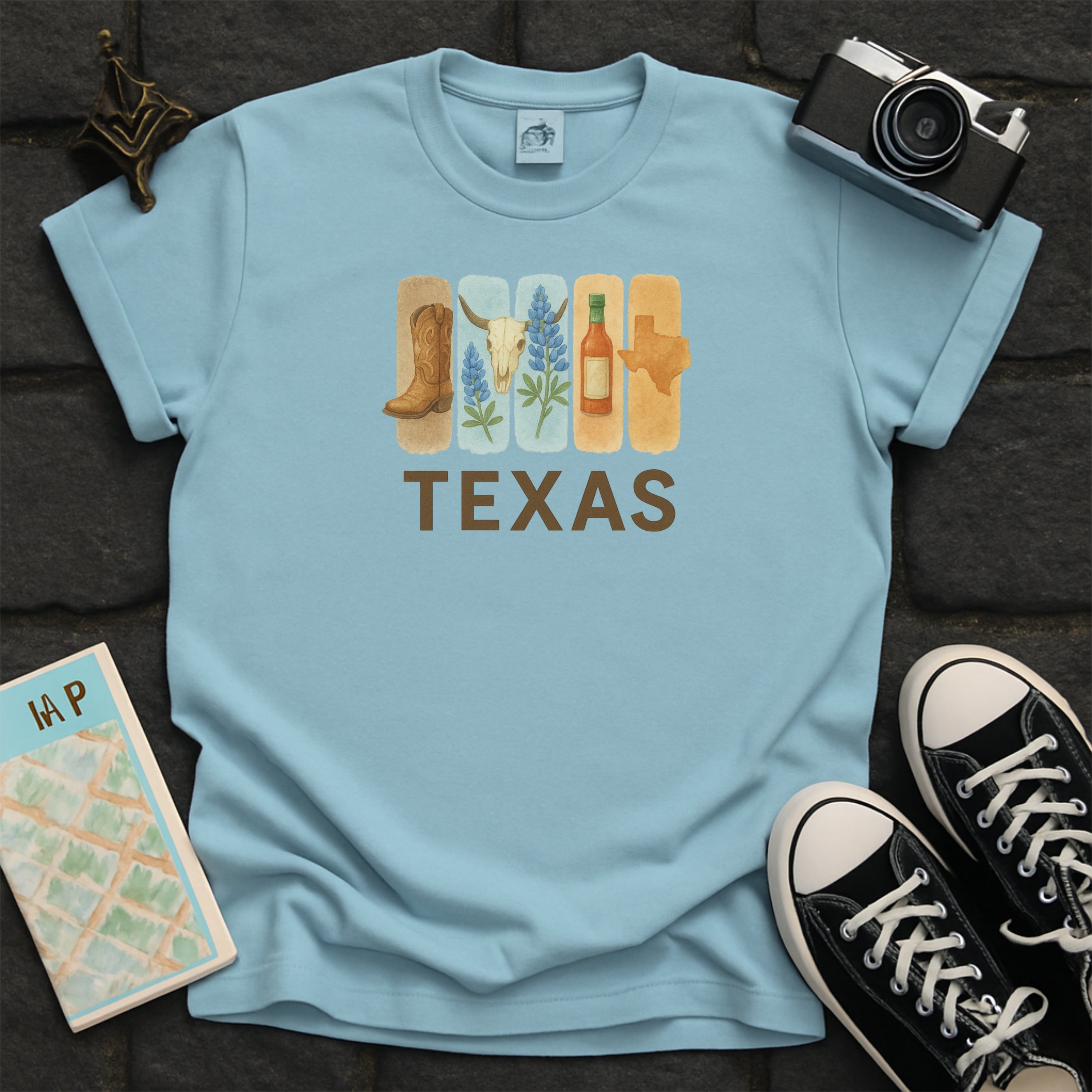 Texas Brushstroke Watercolor Comfort Colors Souvenir T-Shirt