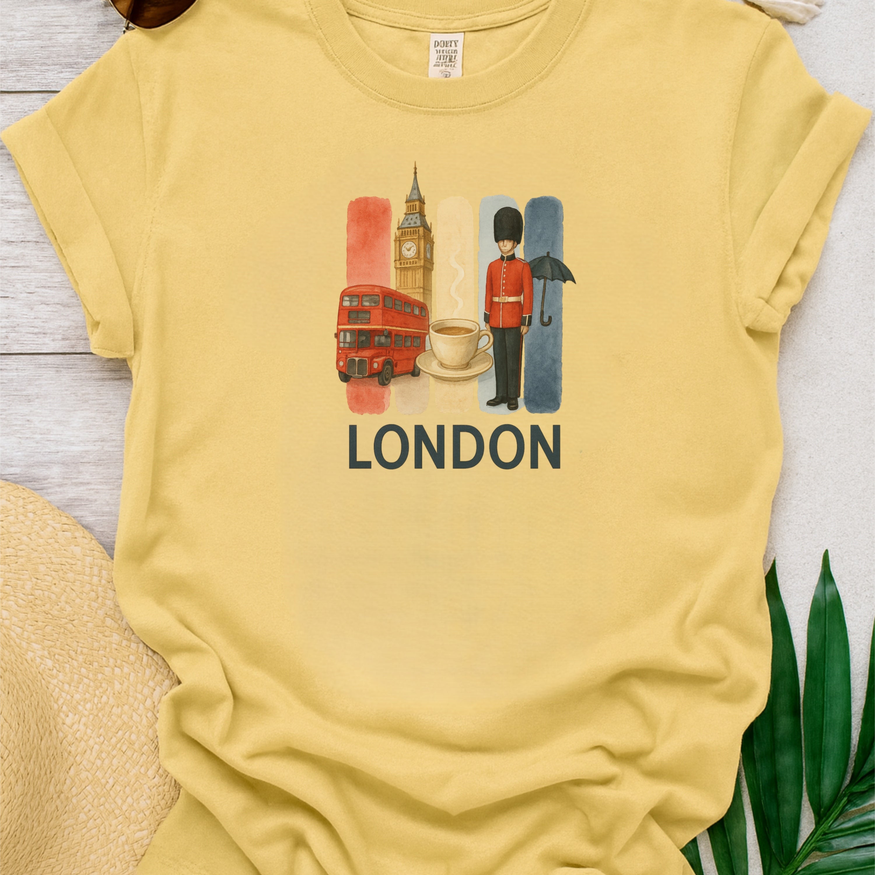 London Brushstroke Watercolor Comfort Colors Souvenir T-Shirt