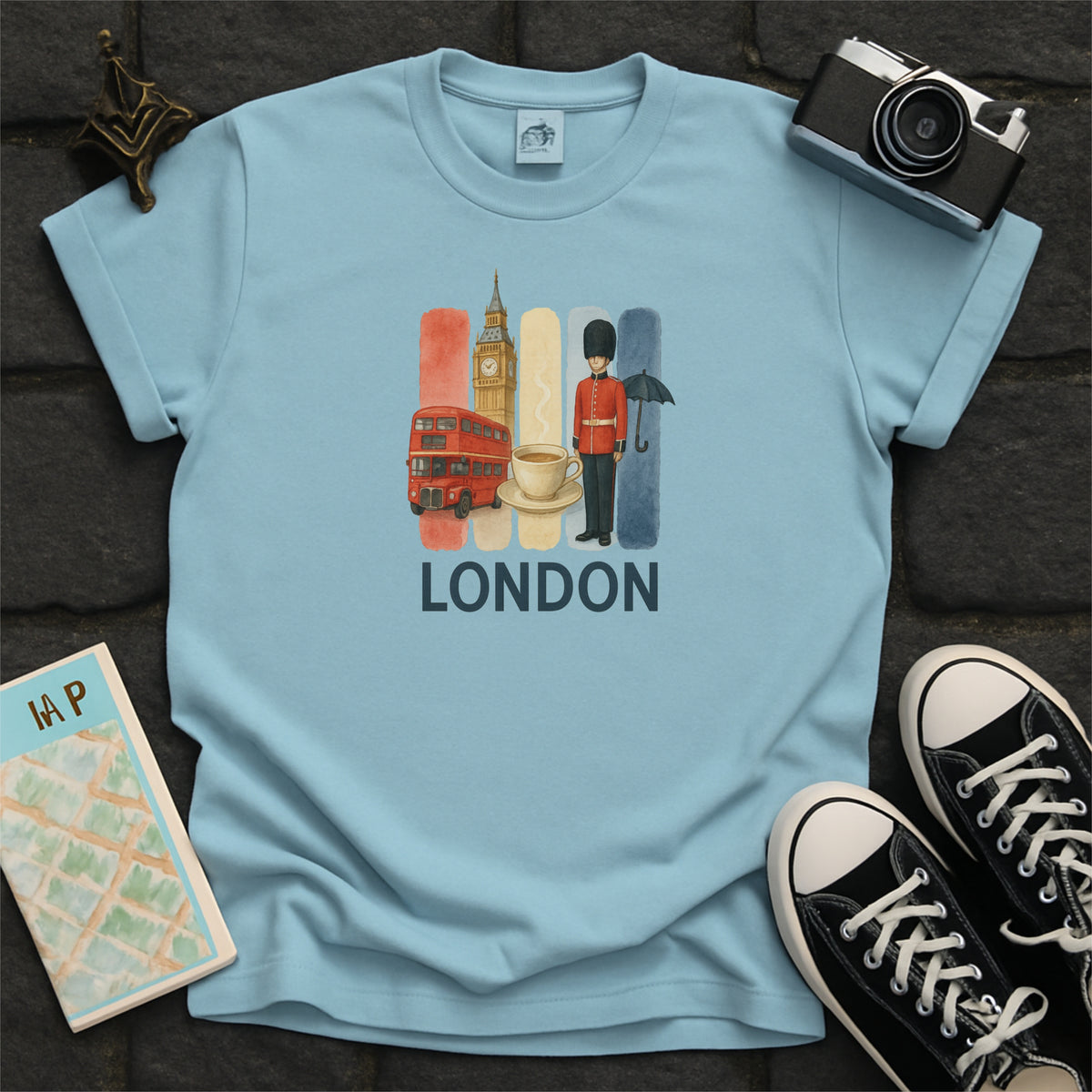 London Brushstroke Watercolor Comfort Colors Souvenir T-Shirt