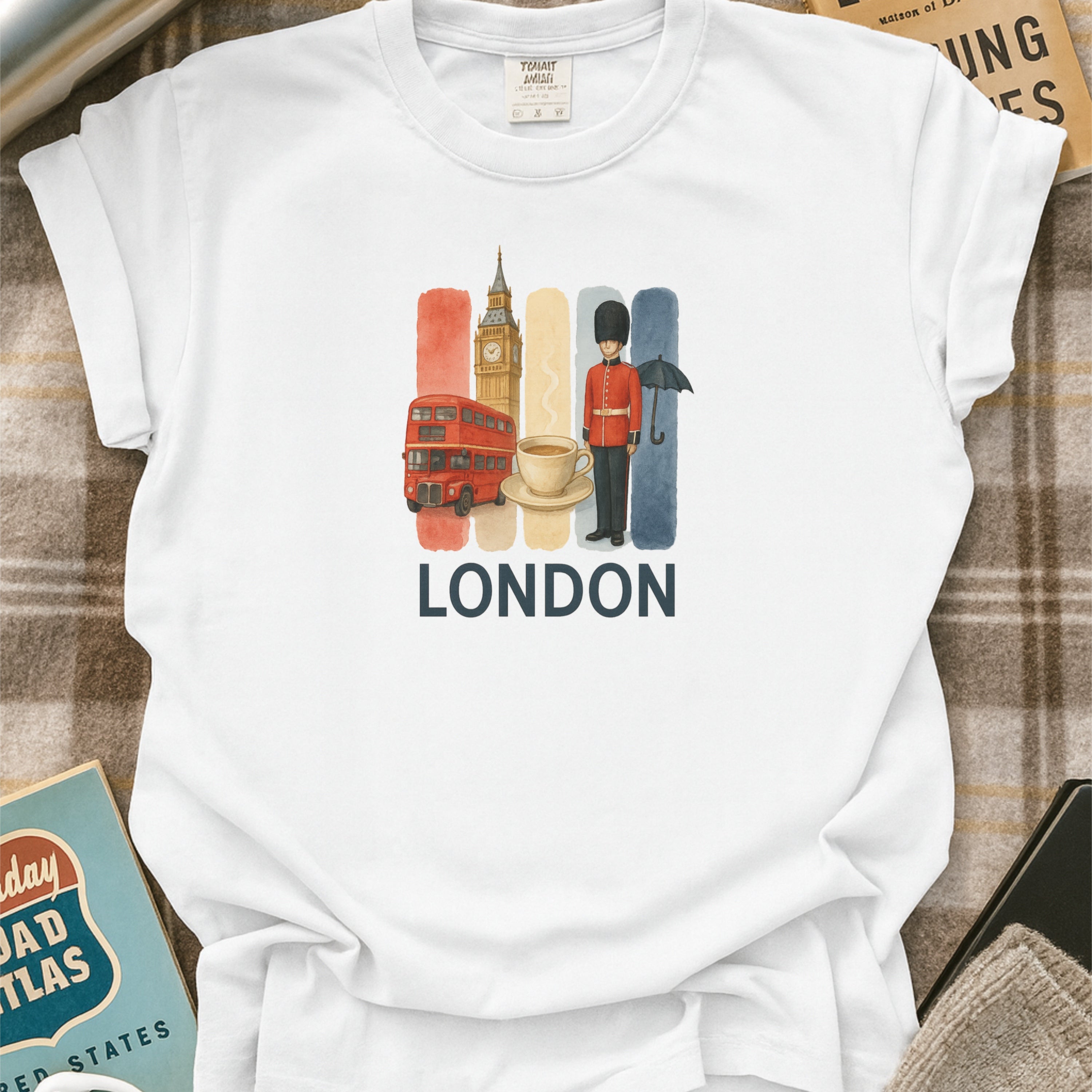 London Brushstroke Watercolor Comfort Colors Souvenir T-Shirt