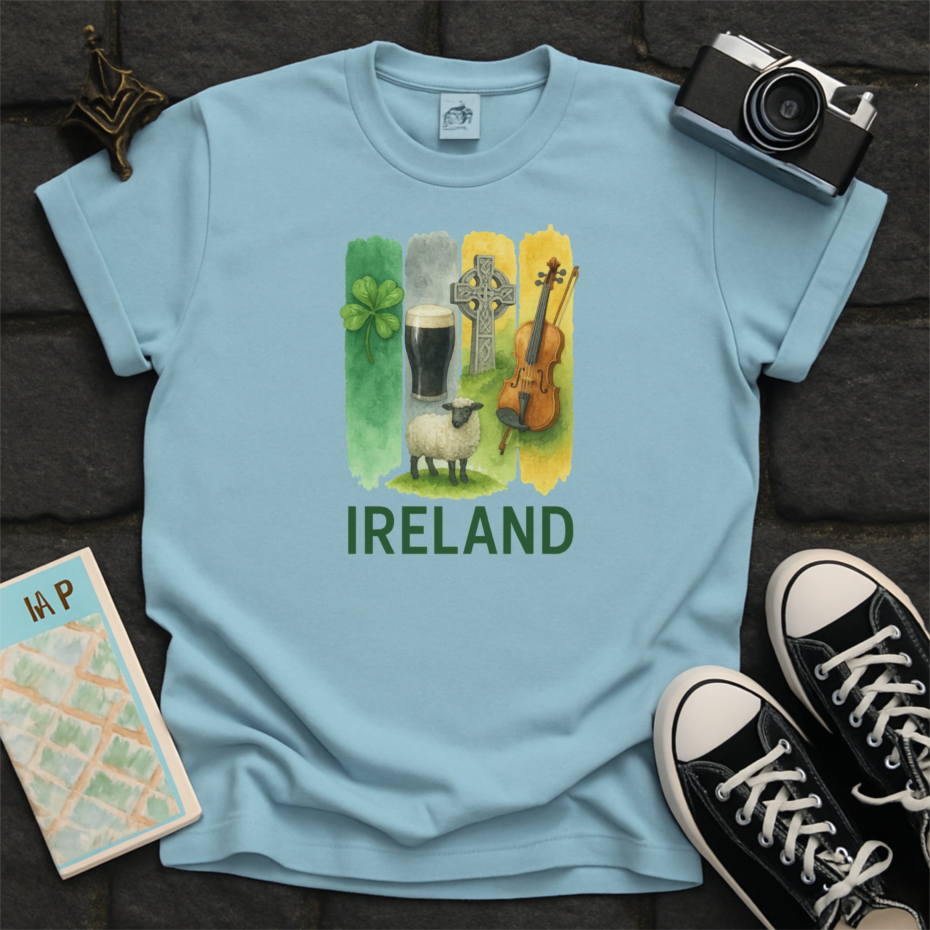 Ireland Brushstroke Watercolor Comfort Colors Souvenir T-Shirt