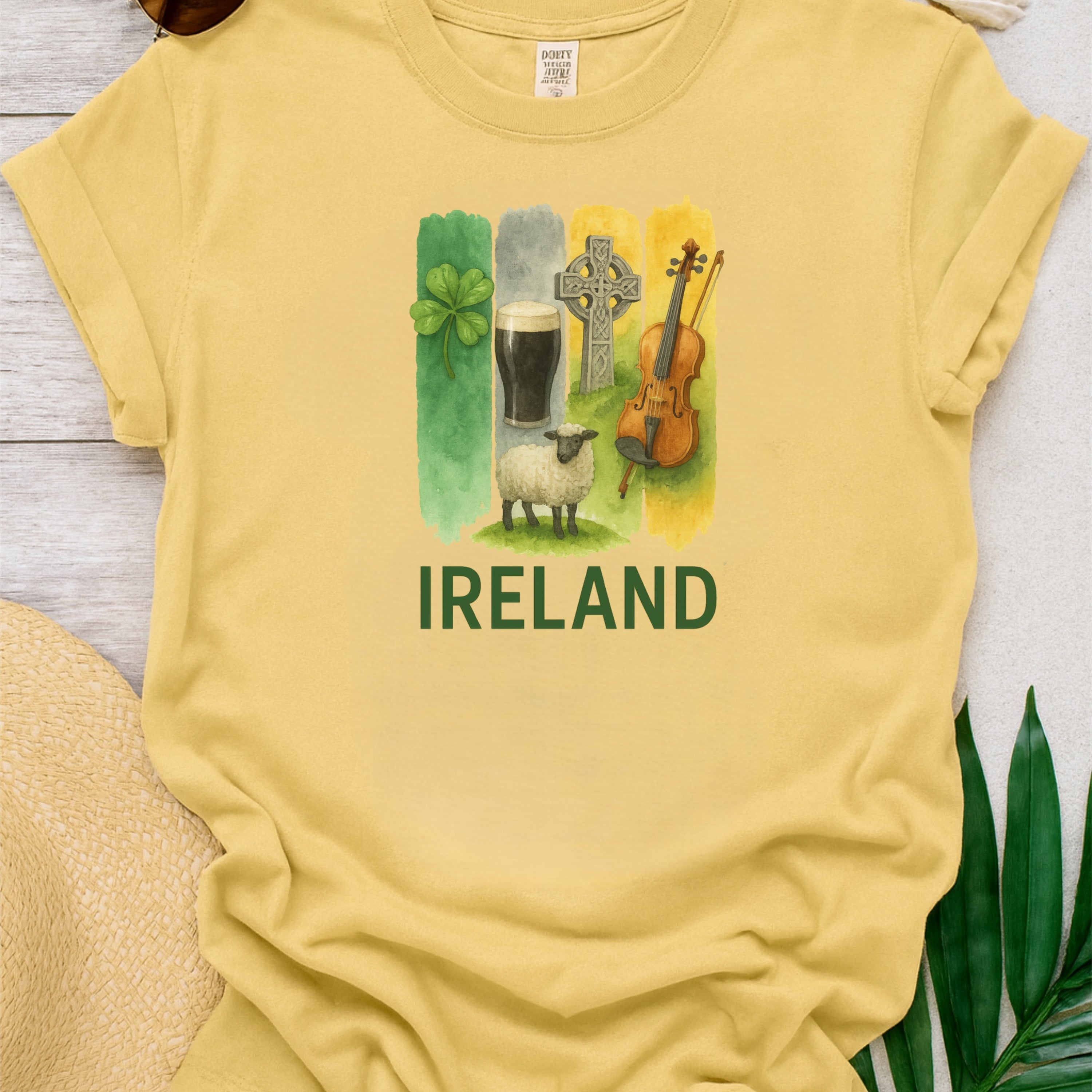 Ireland Brushstroke Watercolor Comfort Colors Souvenir T-Shirt