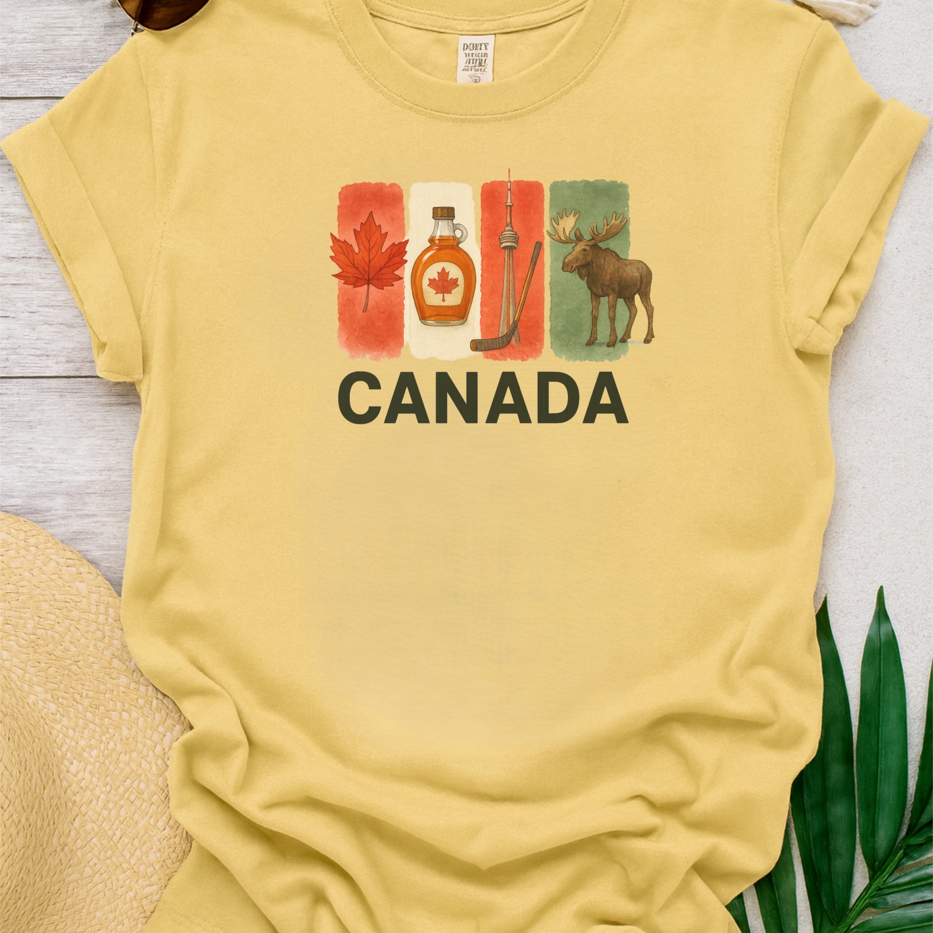 Canada Brushstroke Watercolor Comfort Colors Souvenir T-Shirt