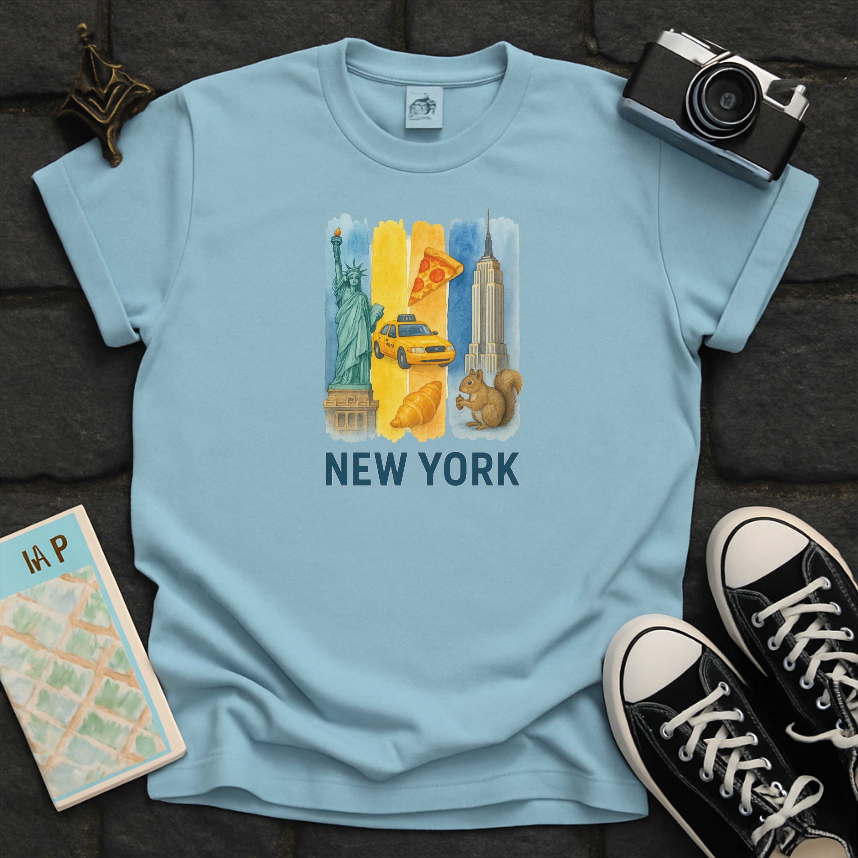 New York City NYC Brushstroke Watercolor Comfort Colors Souvenir T-Shirt