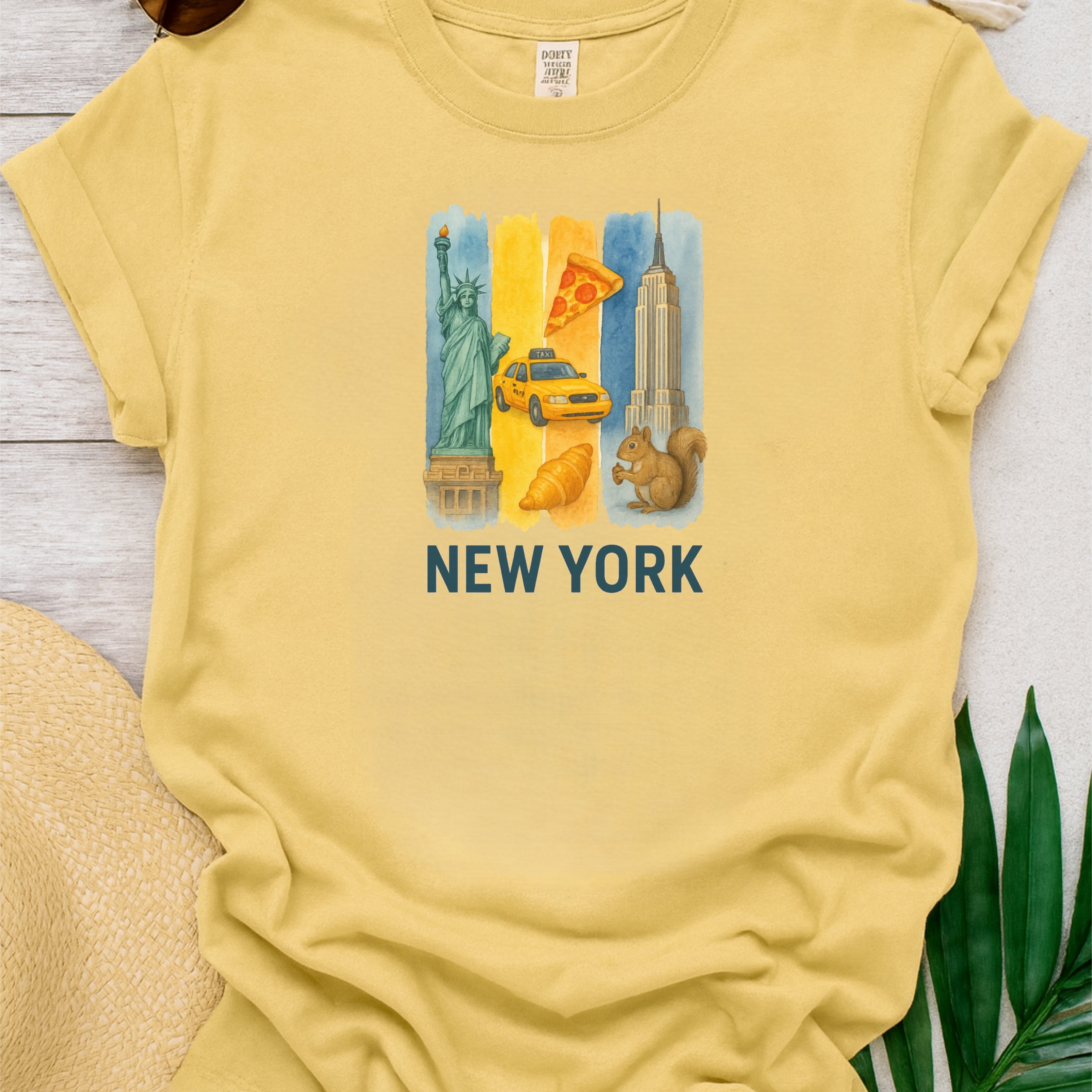 New York City NYC Brushstroke Watercolor Comfort Colors Souvenir T-Shirt