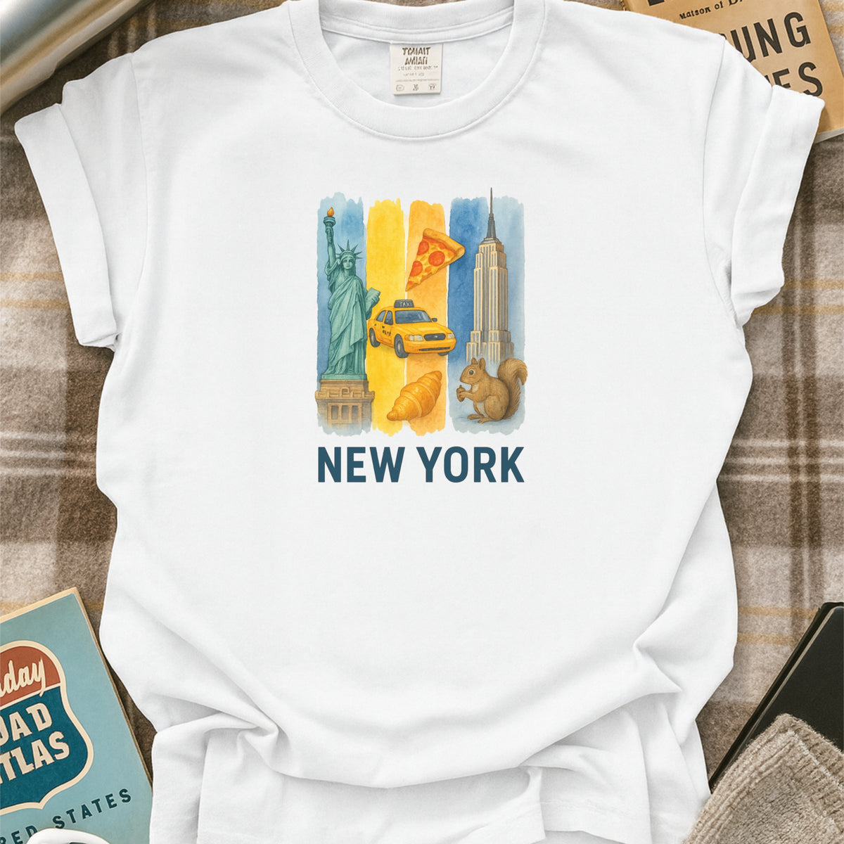 New York City NYC Brushstroke Watercolor Comfort Colors Souvenir T-Shirt