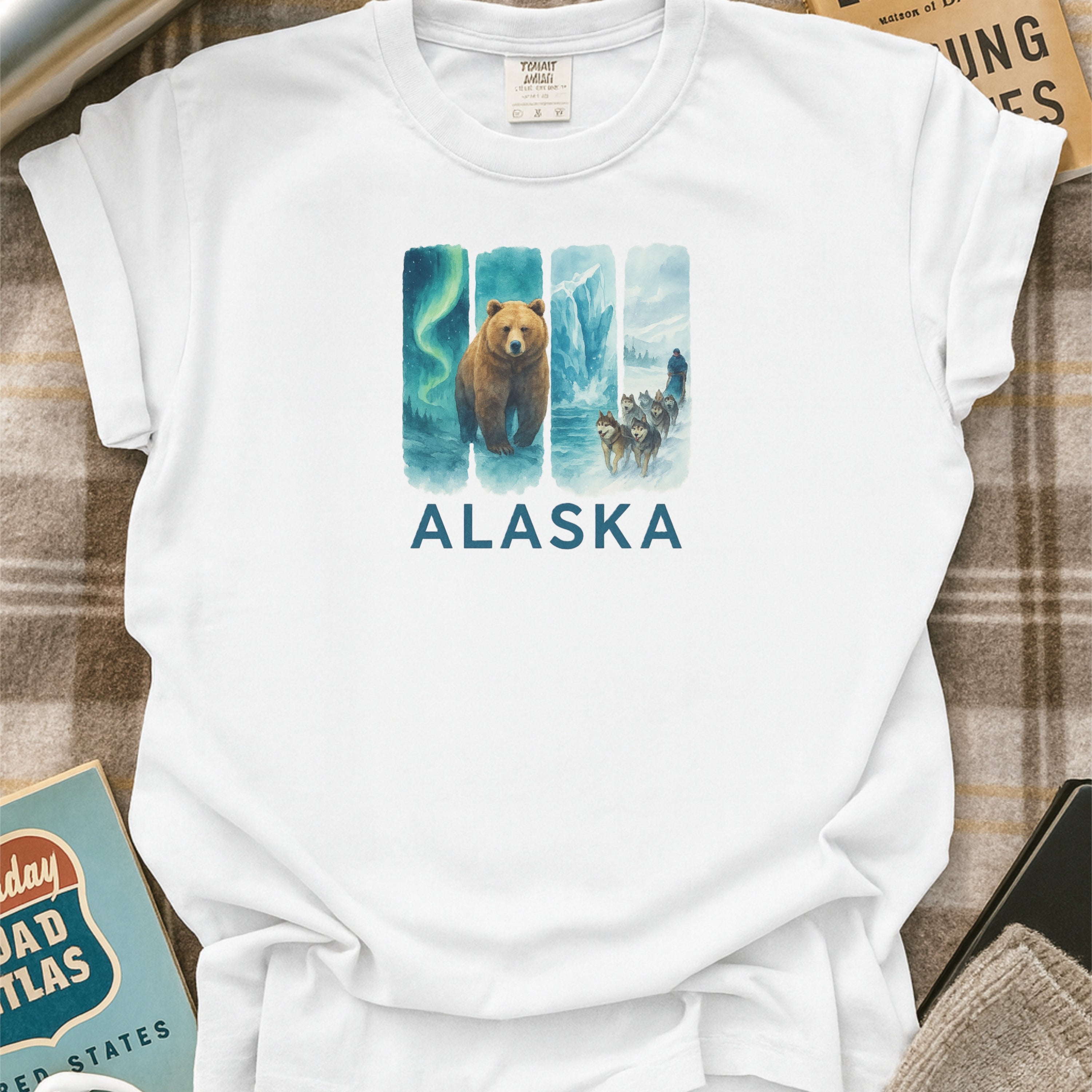 Alaska Brushstroke Watercolor Comfort Colors Souvenir T-Shirt