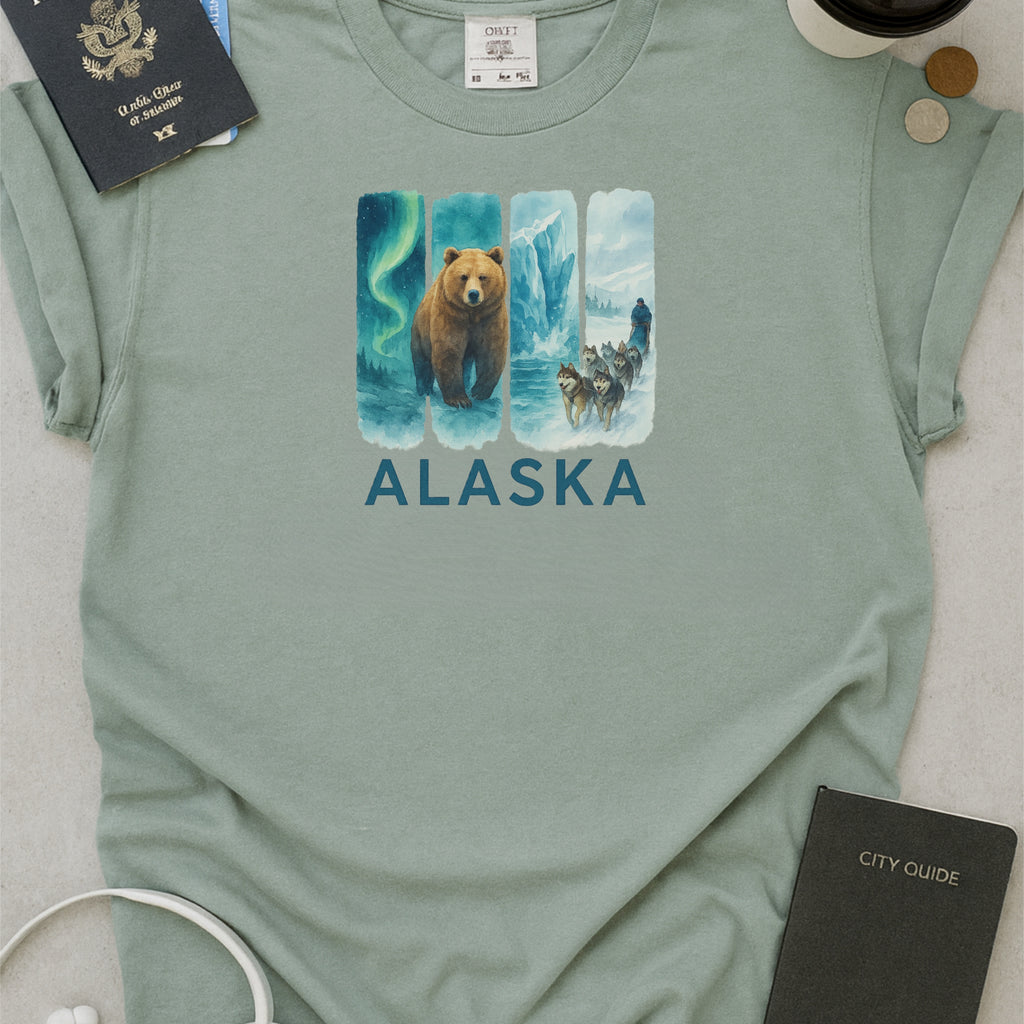 Alaska Brushstroke Watercolor Comfort Colors Souvenir T-Shirt