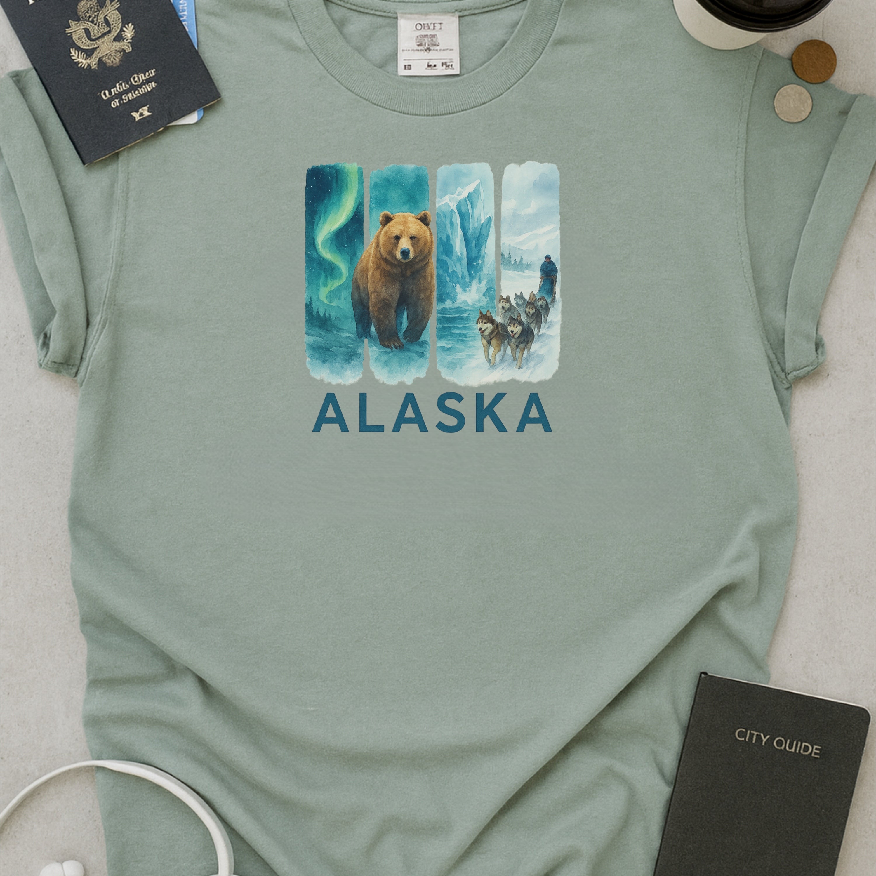 Alaska Brushstroke Watercolor Comfort Colors Souvenir T-Shirt