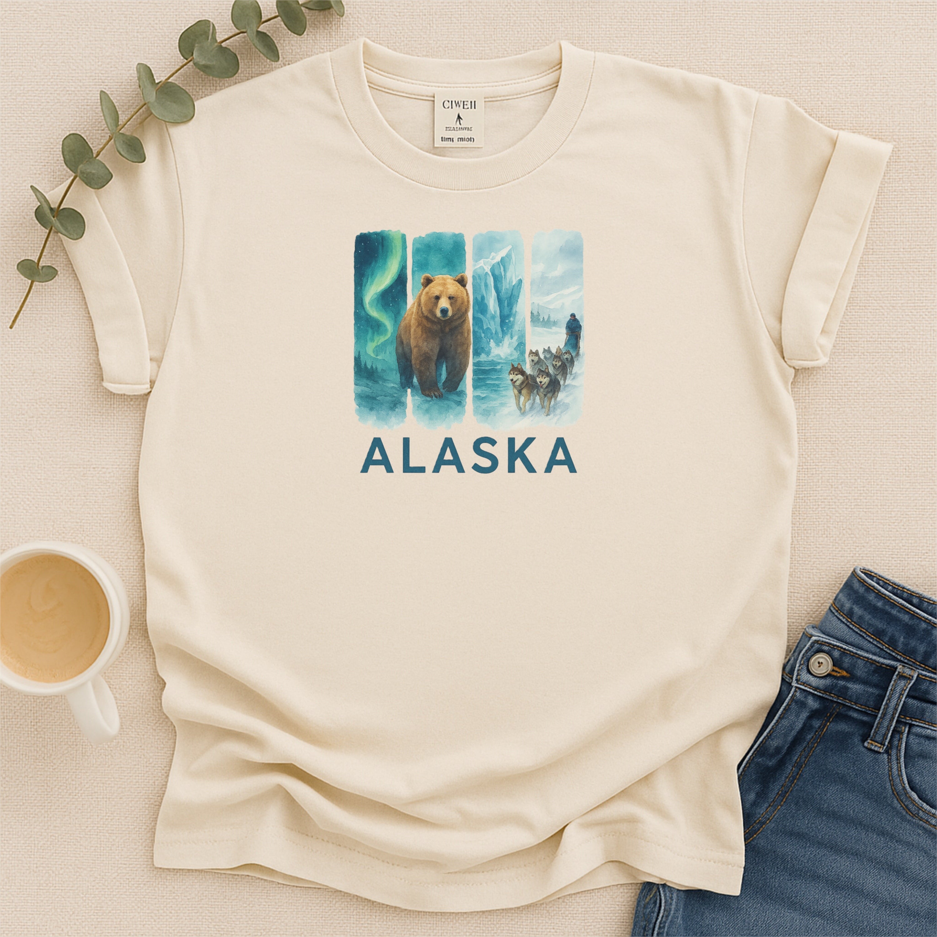 Alaska Brushstroke Watercolor Comfort Colors Souvenir T-Shirt