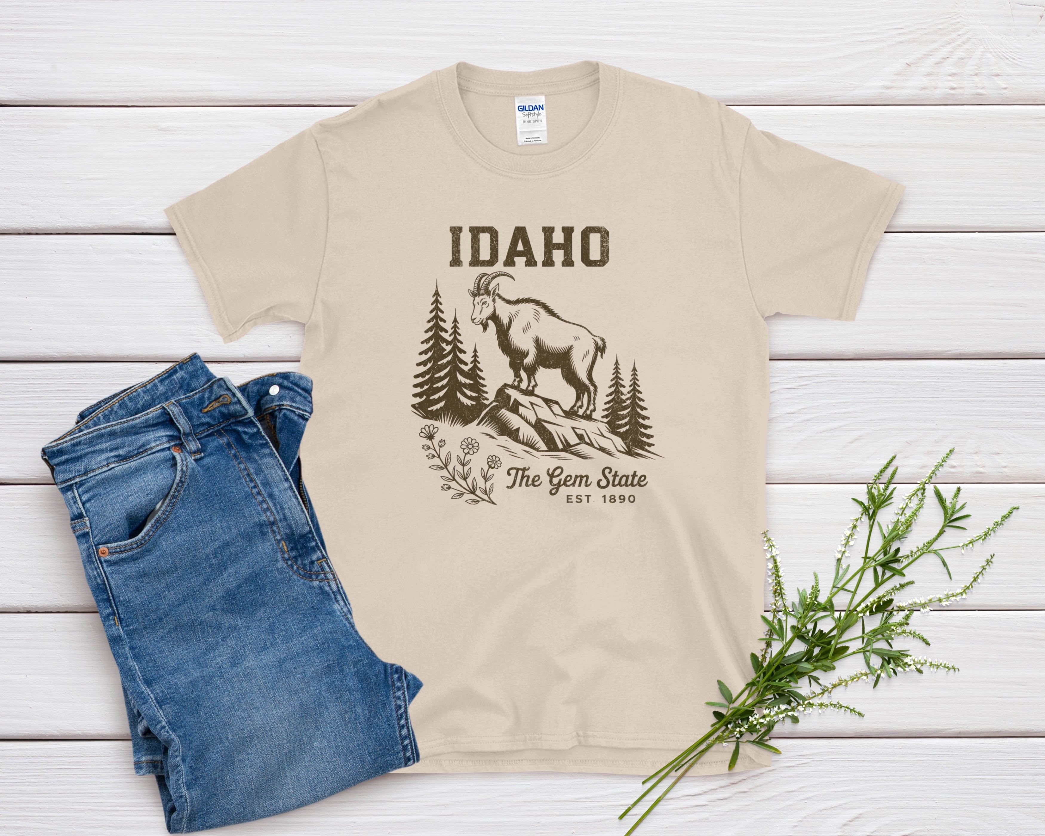 Idaho Iconic State Pride Gildan 64000 Souvenir T-Shirt